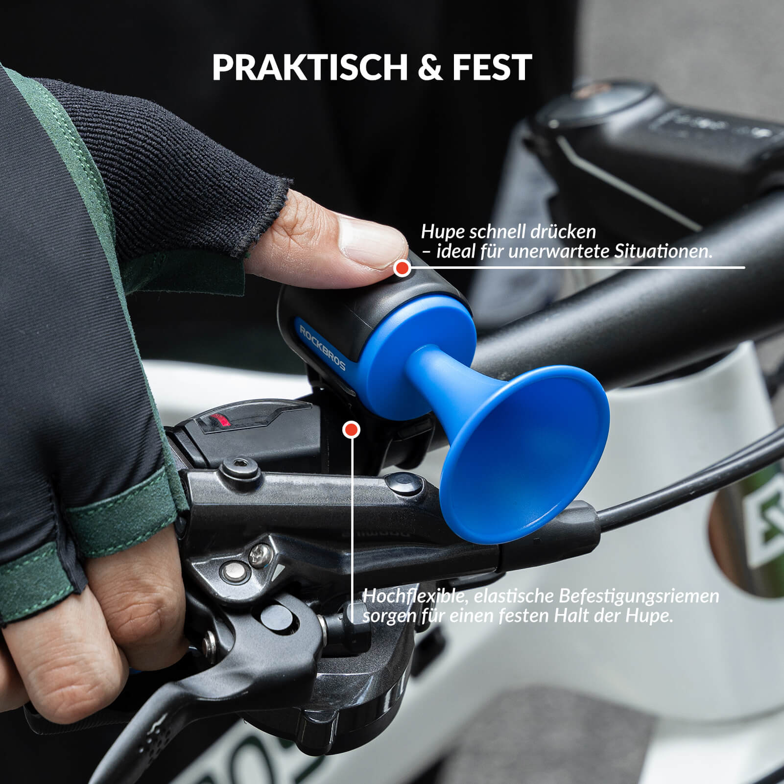 Fahrradklingel Elektrisch 120dB Ton IPX4 Wassersch dfec7e50e524