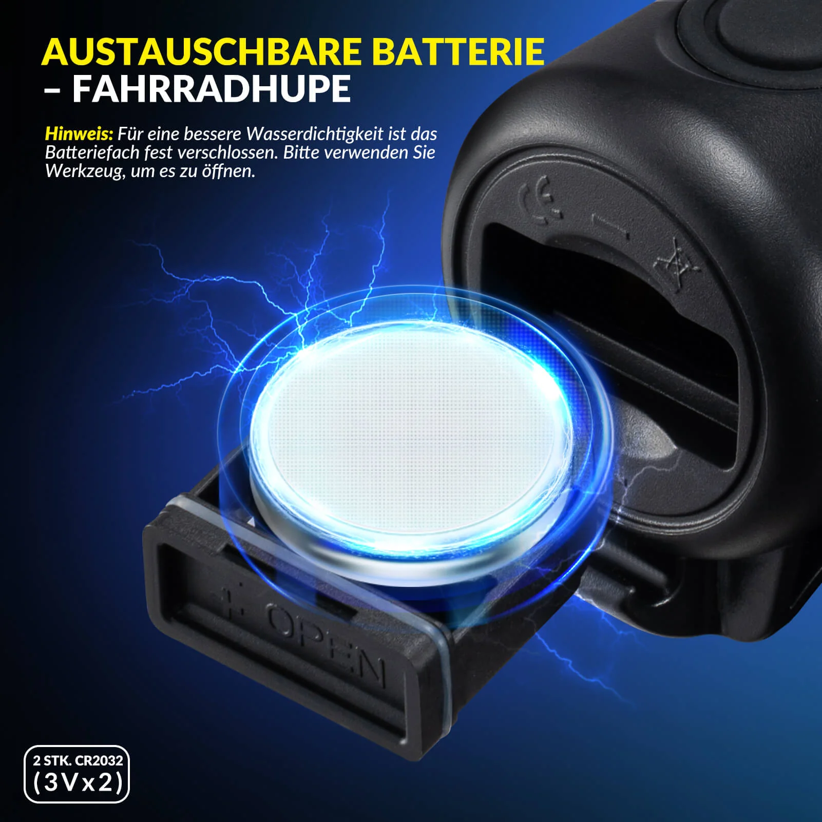 Fahrradklingel Elektrisch 120dB Ton IPX4 Wassersch eba6eb783246