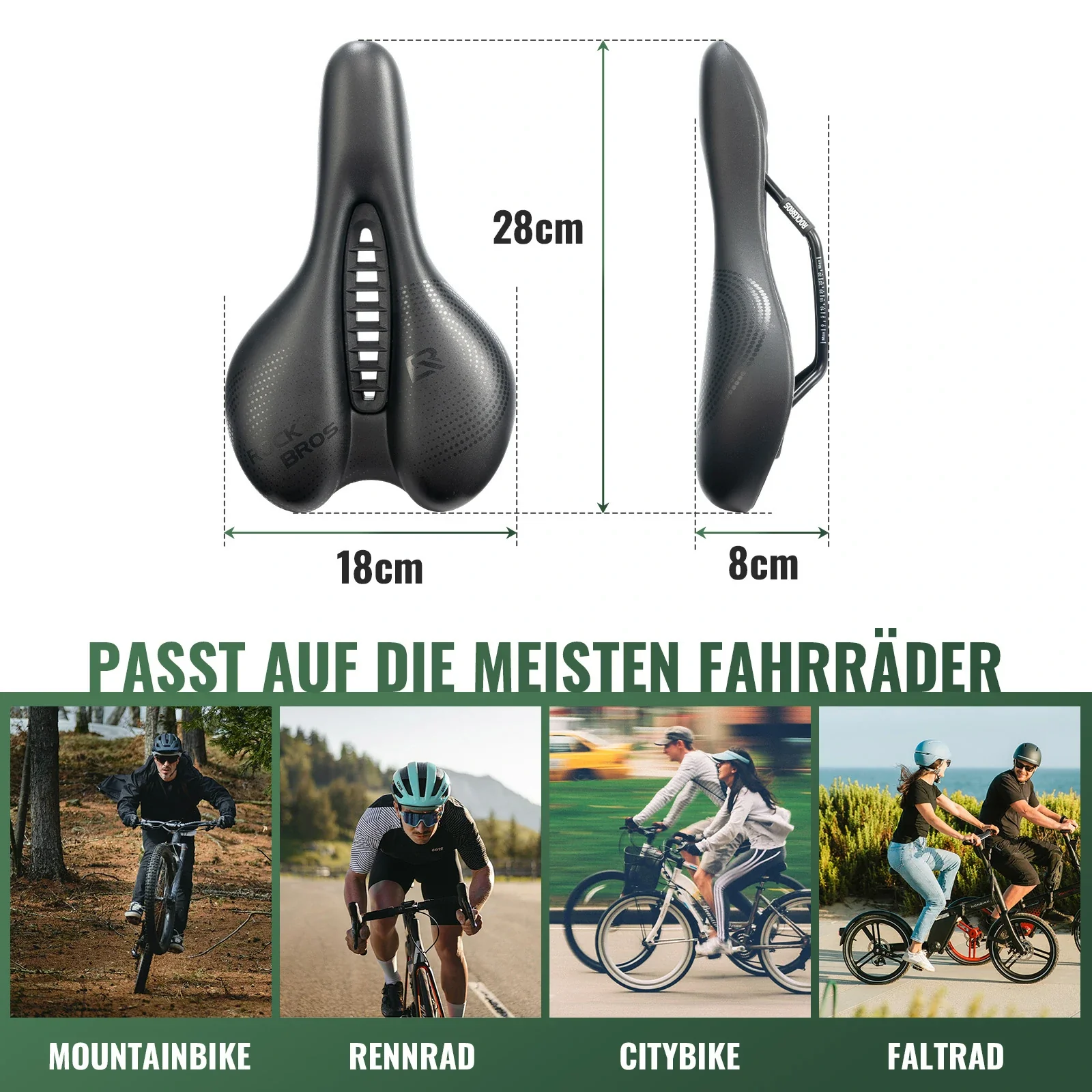 Fahrradsattel Druckentlastend Ergonomisch mit Auss 27c3eb63f91b