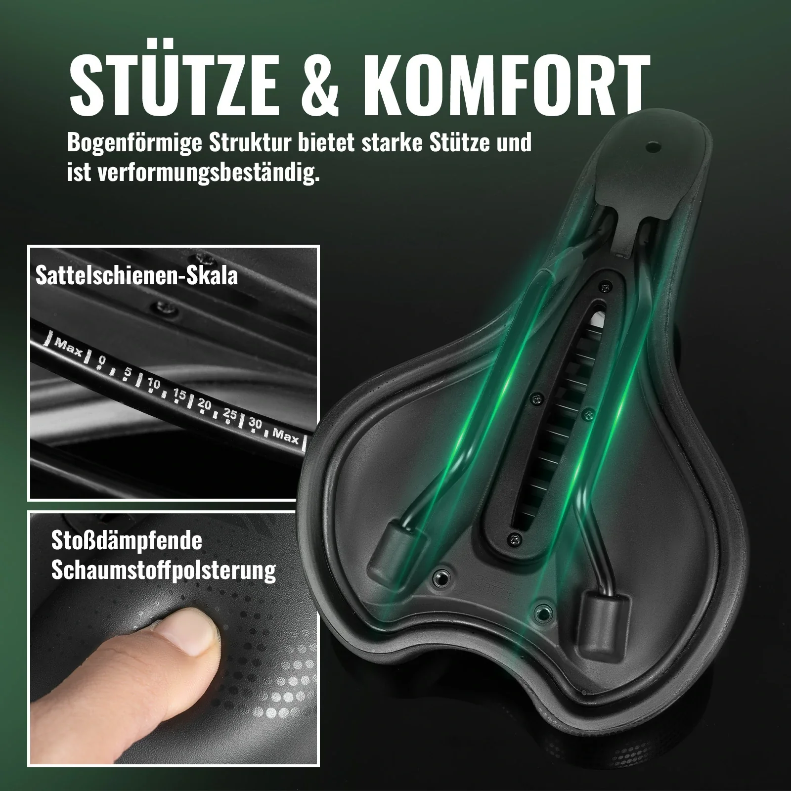 Fahrradsattel Druckentlastend Ergonomisch mit Auss c69bc0ce49ae