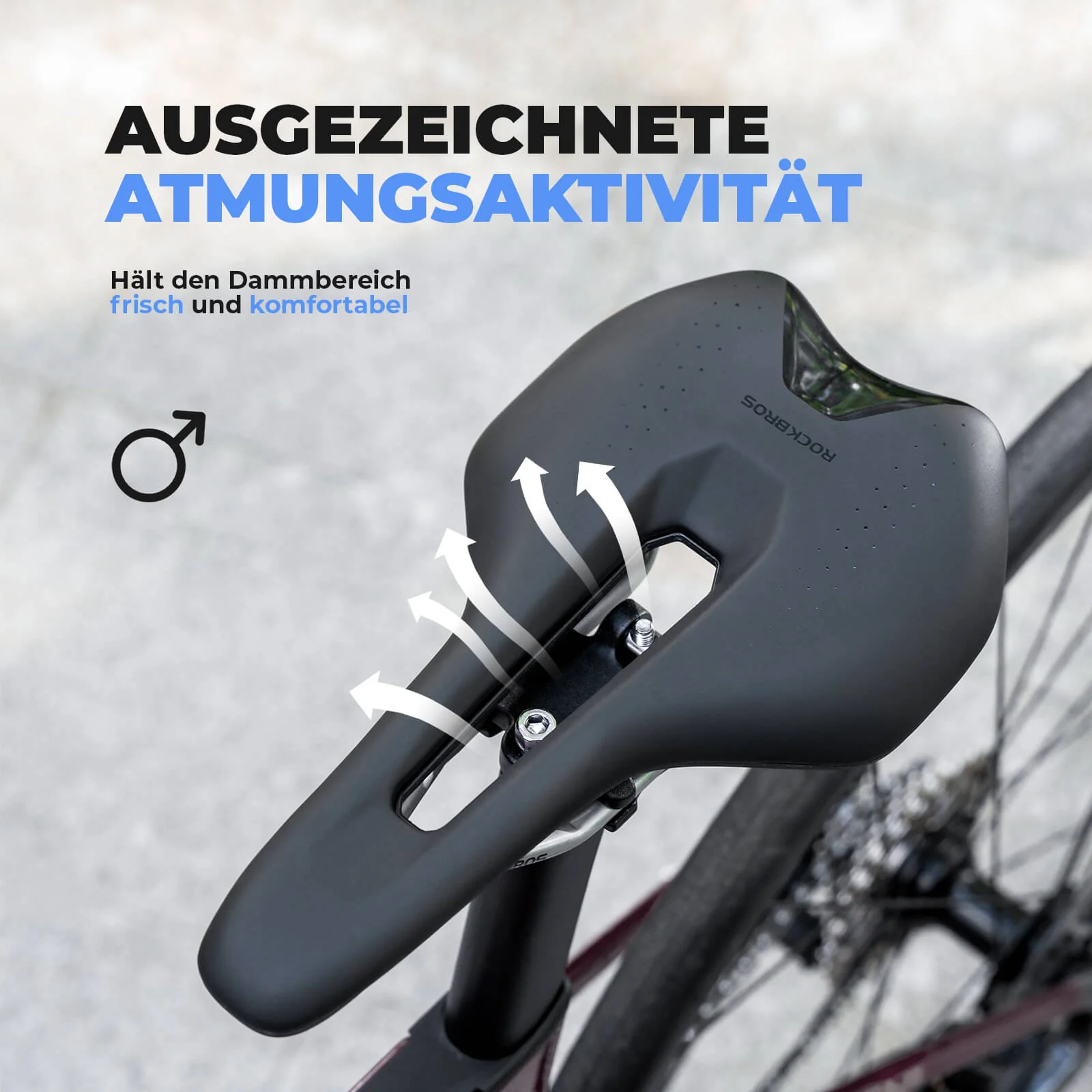Fahrradsattel Ergonomisch Wasserdicht Atmungsaktiv 553cac146a44