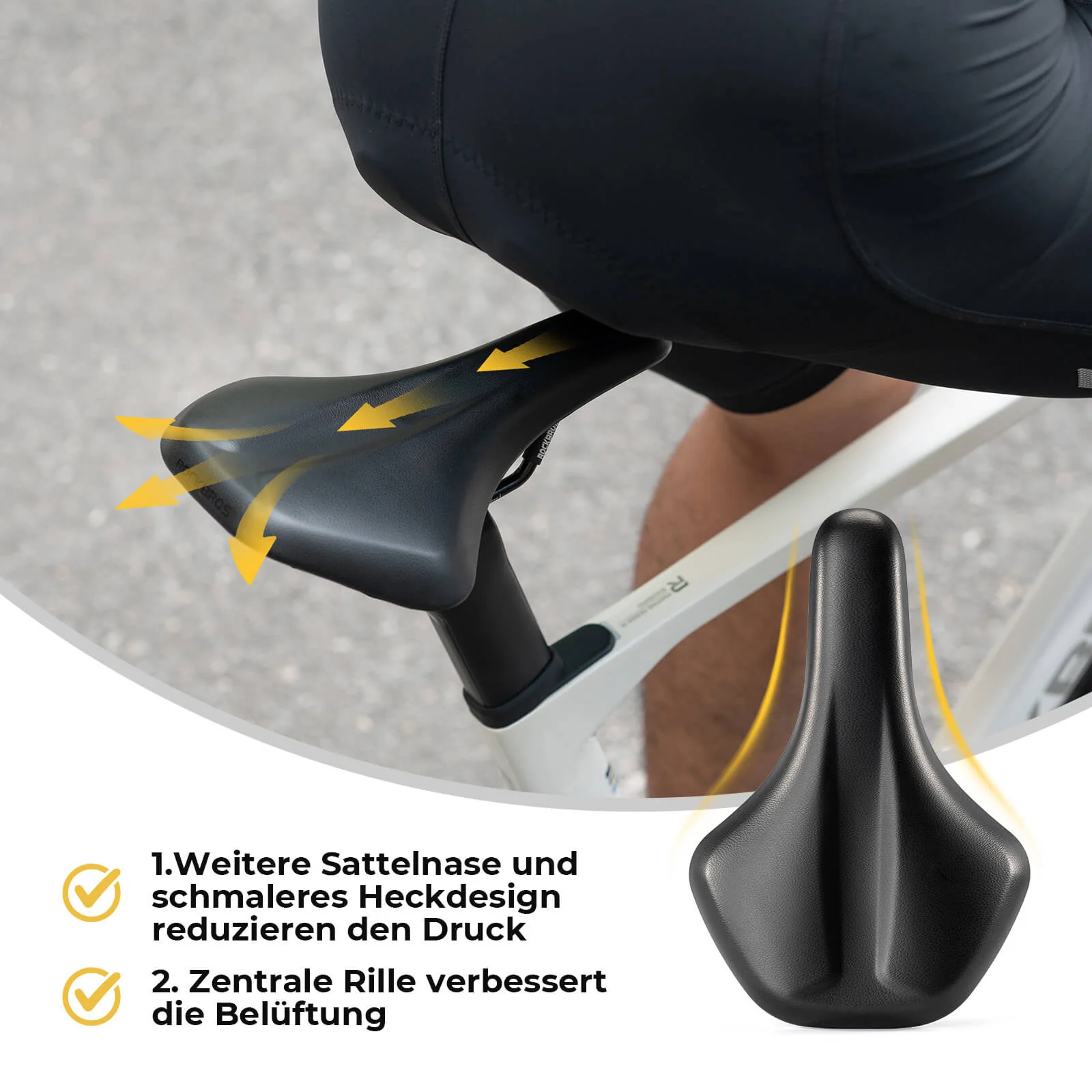Fahrradsattel Ergonomisch  Komfortabel Atmungsakti 2236e6983fd1