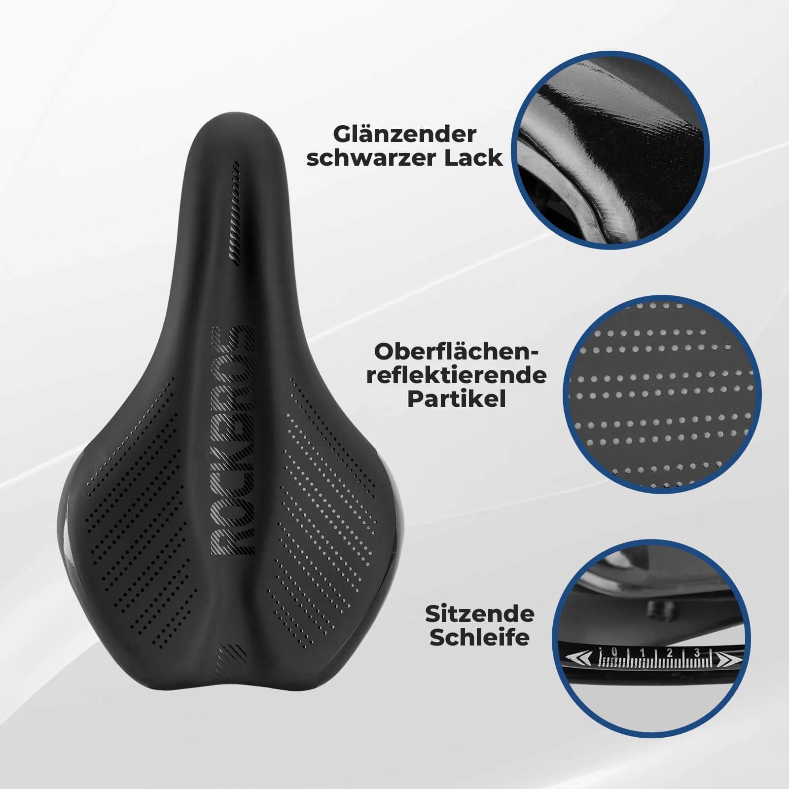 Fahrradsattel Komfortabel Gel mit überzug   Schrau e3b254471bff