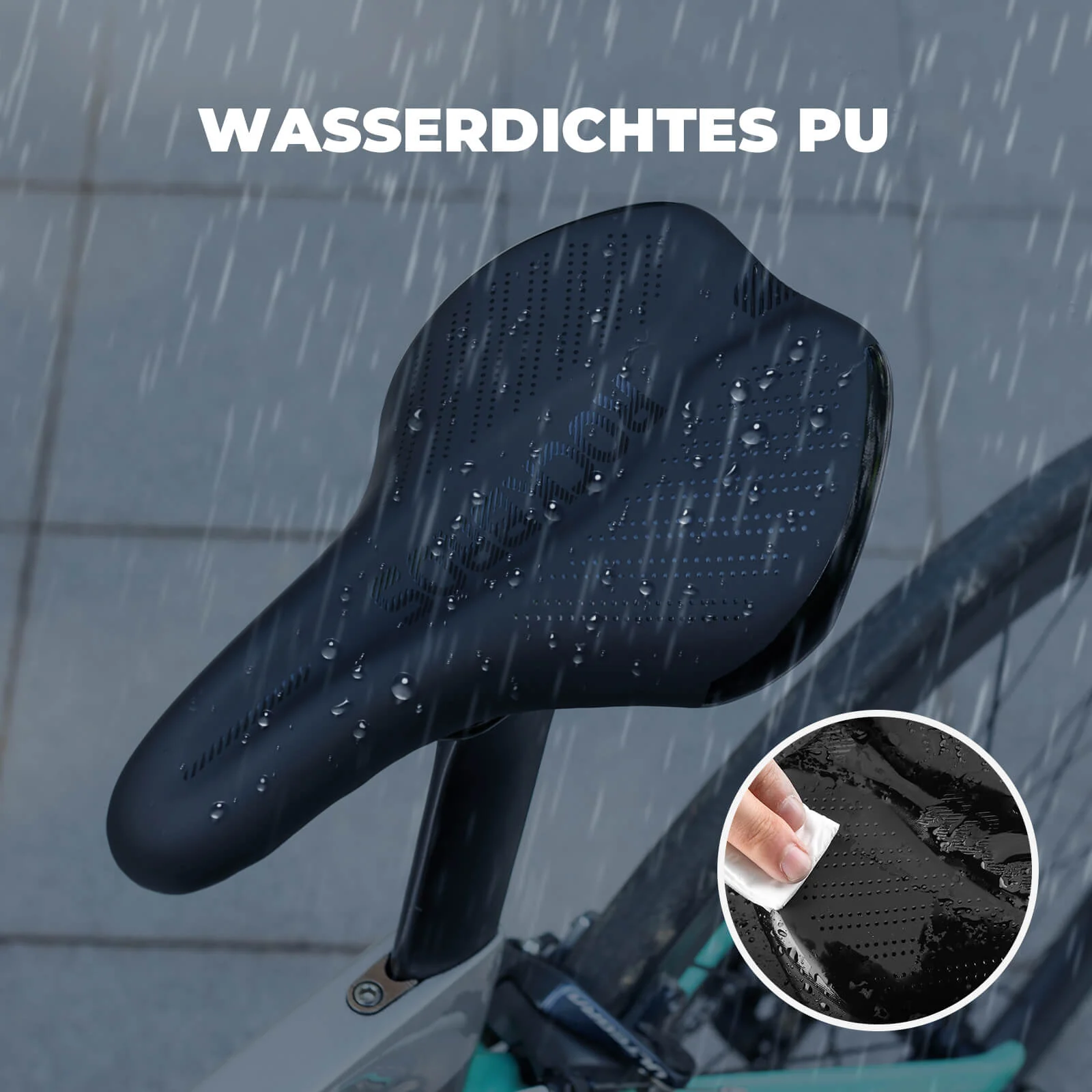 Fahrradsattel Komfortabel Gel mit überzug   Schrau f28726928c3d