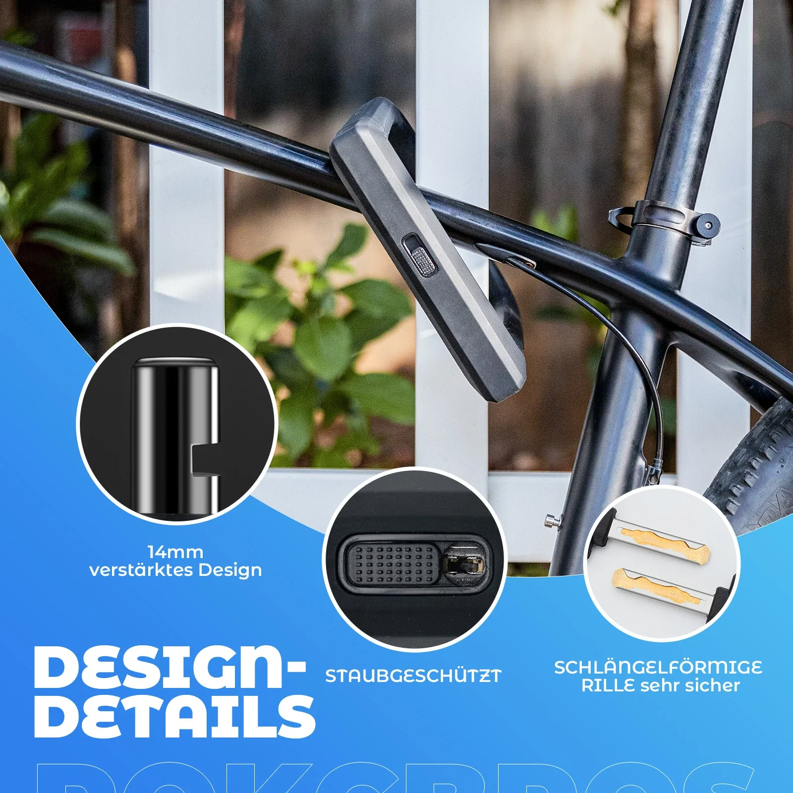 Fahrradschloss Hohe Sicherheit 14 mm Bügelschloss  429cdc4777ac