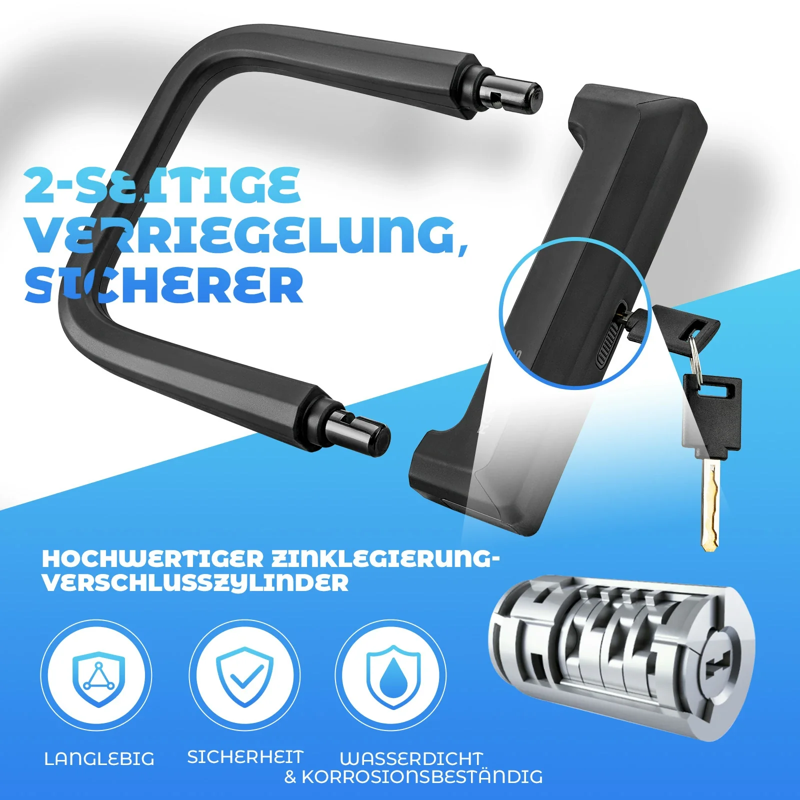 Fahrradschloss Hohe Sicherheit 14 mm Bügelschloss  98d33efda42e