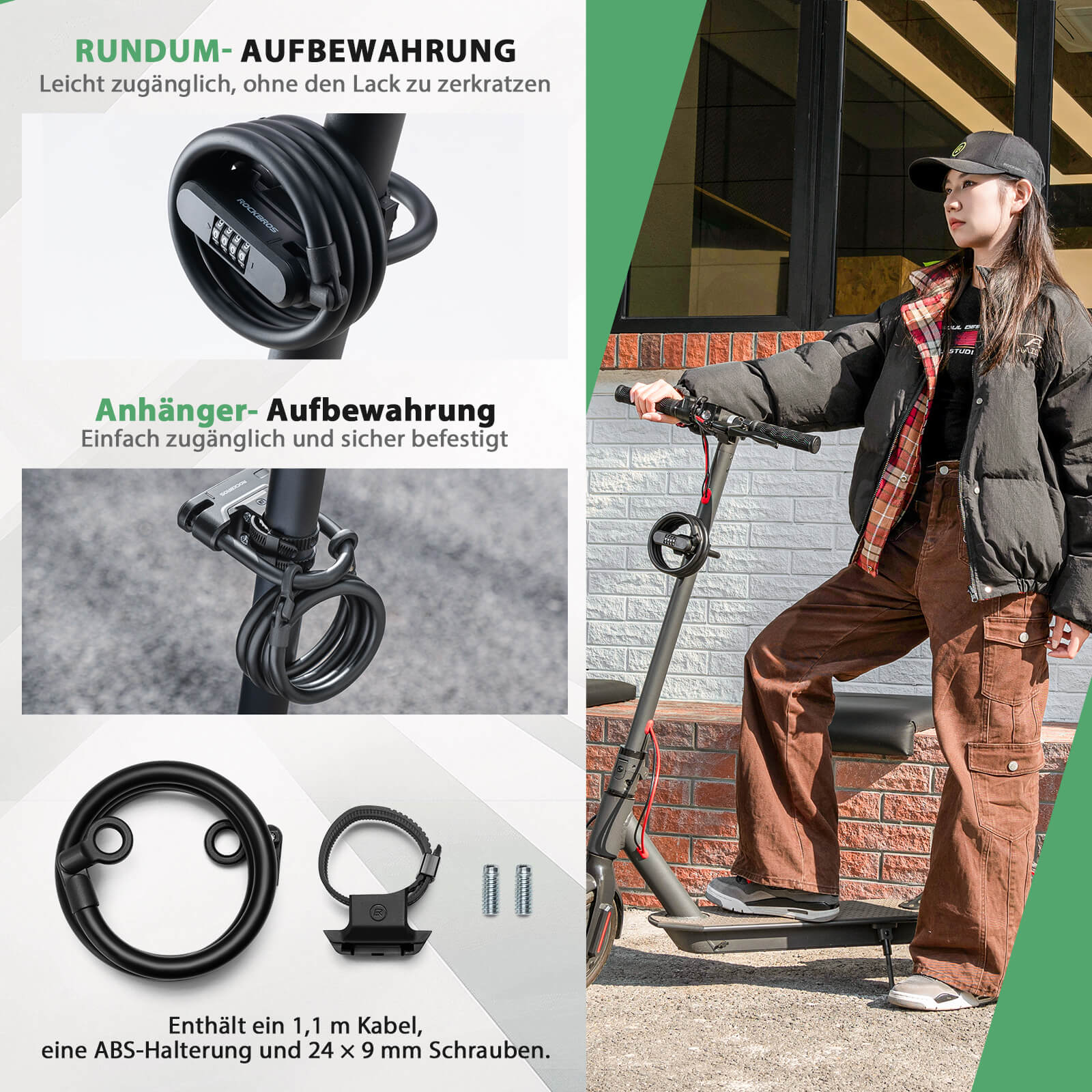 Fahrradschloss Zahlenschloss U Bügelschloss mit Ka d1ab67566fe6