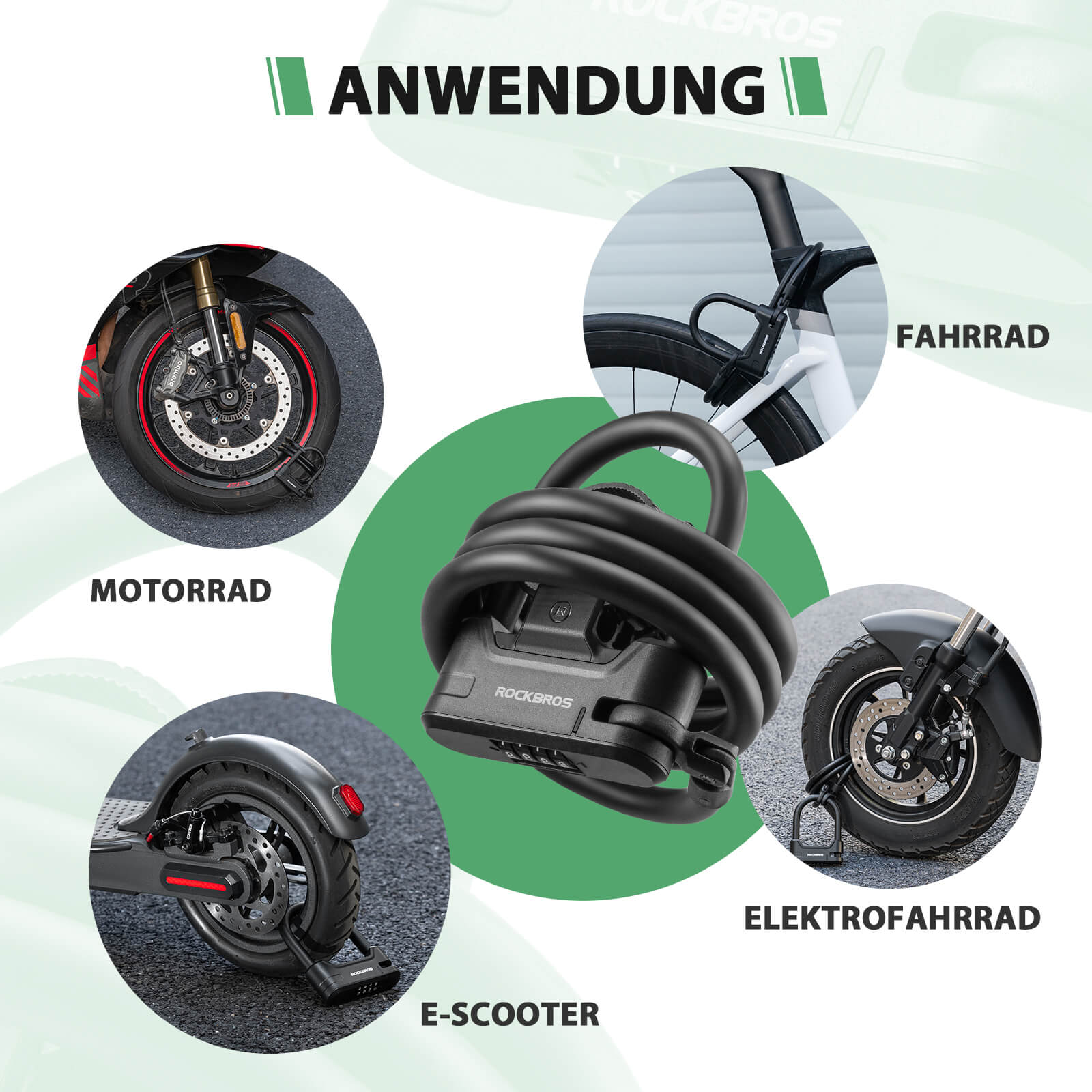 Fahrradschloss Zahlenschloss U Bügelschloss mit Ka eb3868bcd2ae