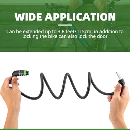 Fahrradschloss Zahlenschloss  Kabelschloss mit 4 Z f1a342654558