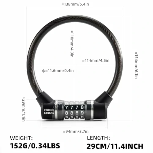 Fahrradschloss mit Zahlencode  11 62 mm Dickes  4  49df2941b1d9