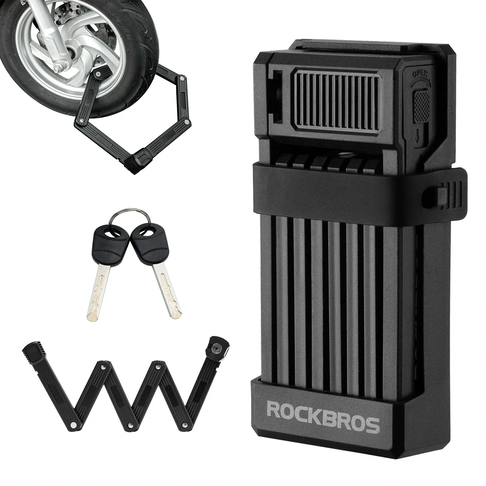 Faltschloss Fahrrad 65cm Fahrradschloss mit Halter 5c325c5aa611