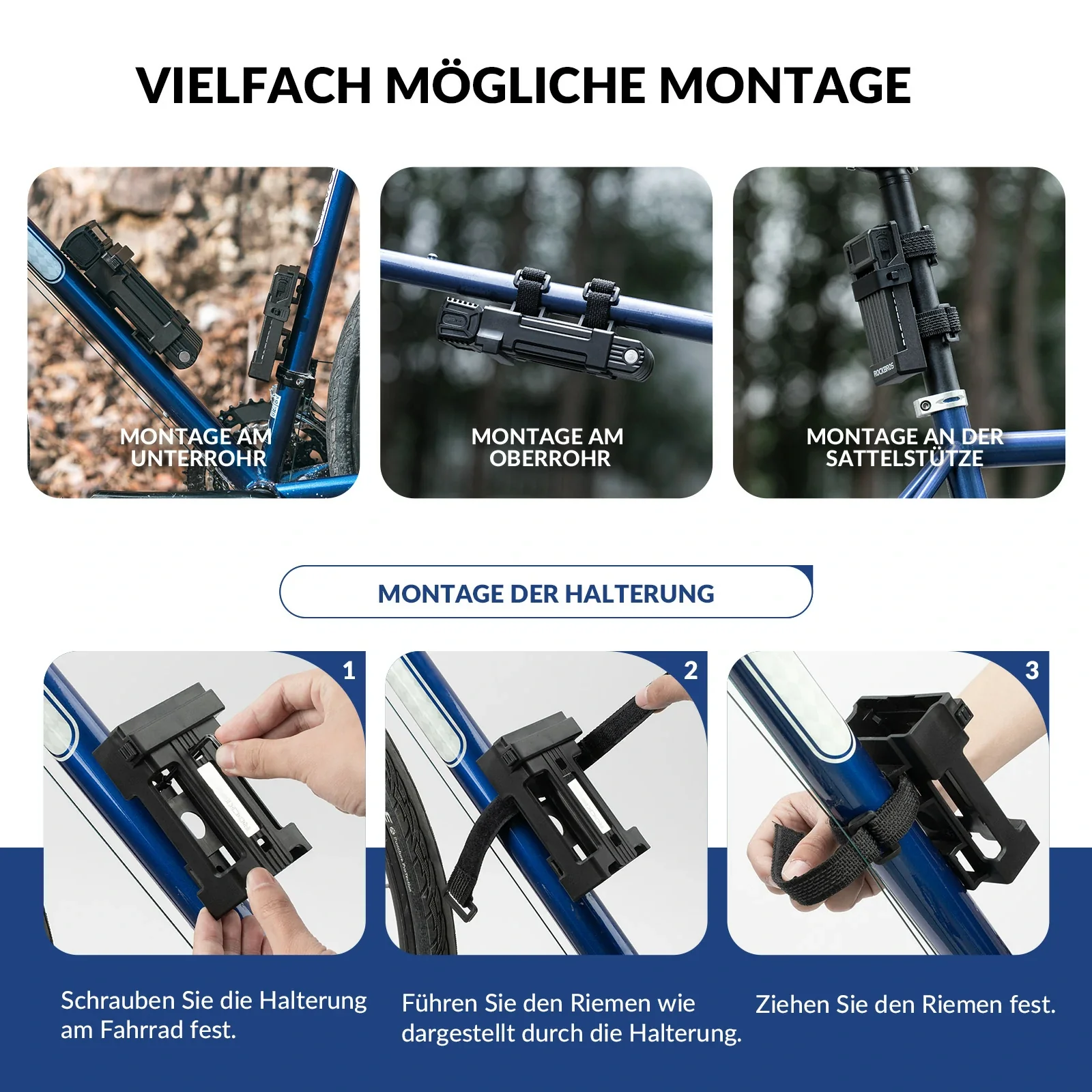 Faltschloss Fahrrad 65cm Fahrradschloss mit Halter ef256af55edb