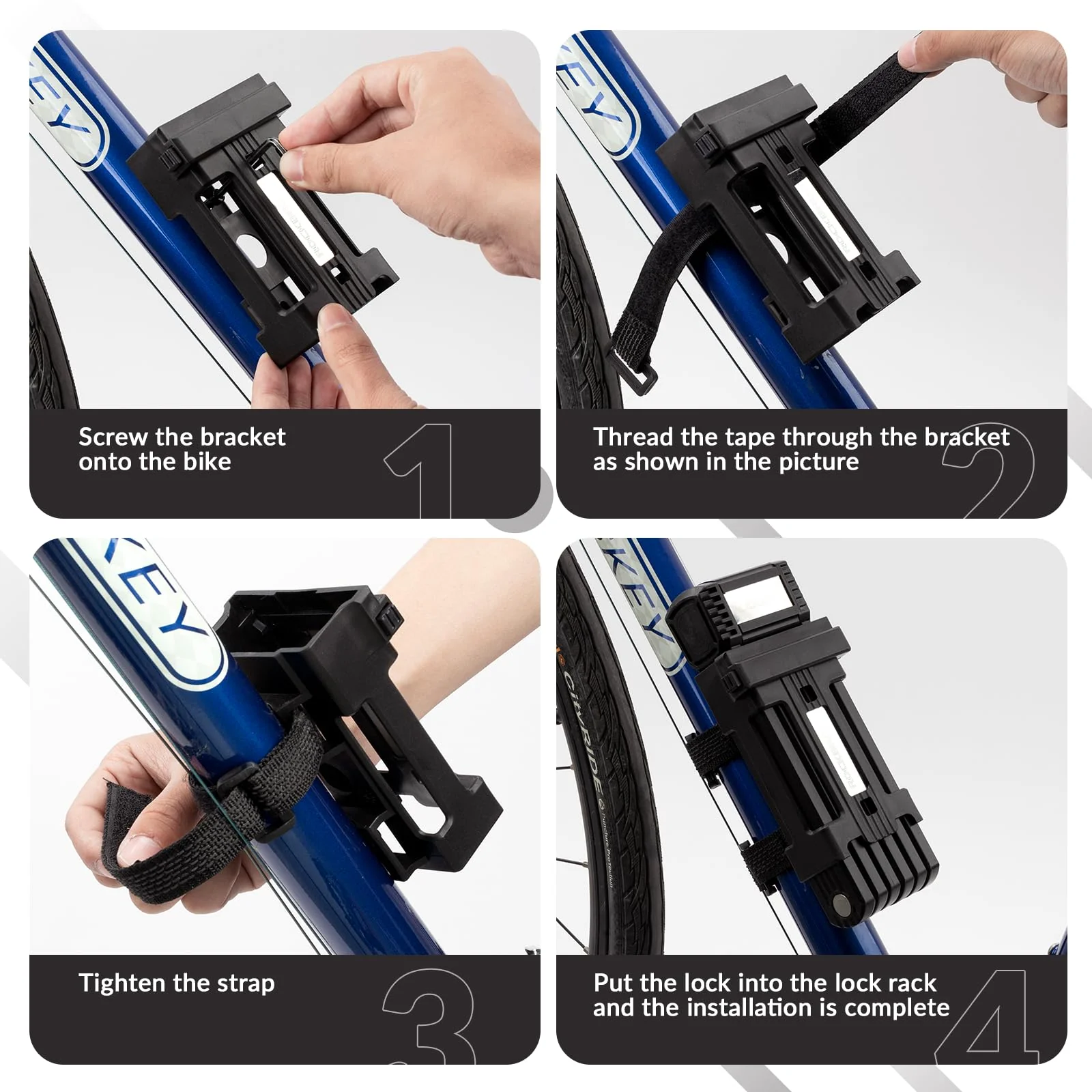 Faltschloss Fahrrad 88cm Fahrradschloss mit Halter 0490126d3af9