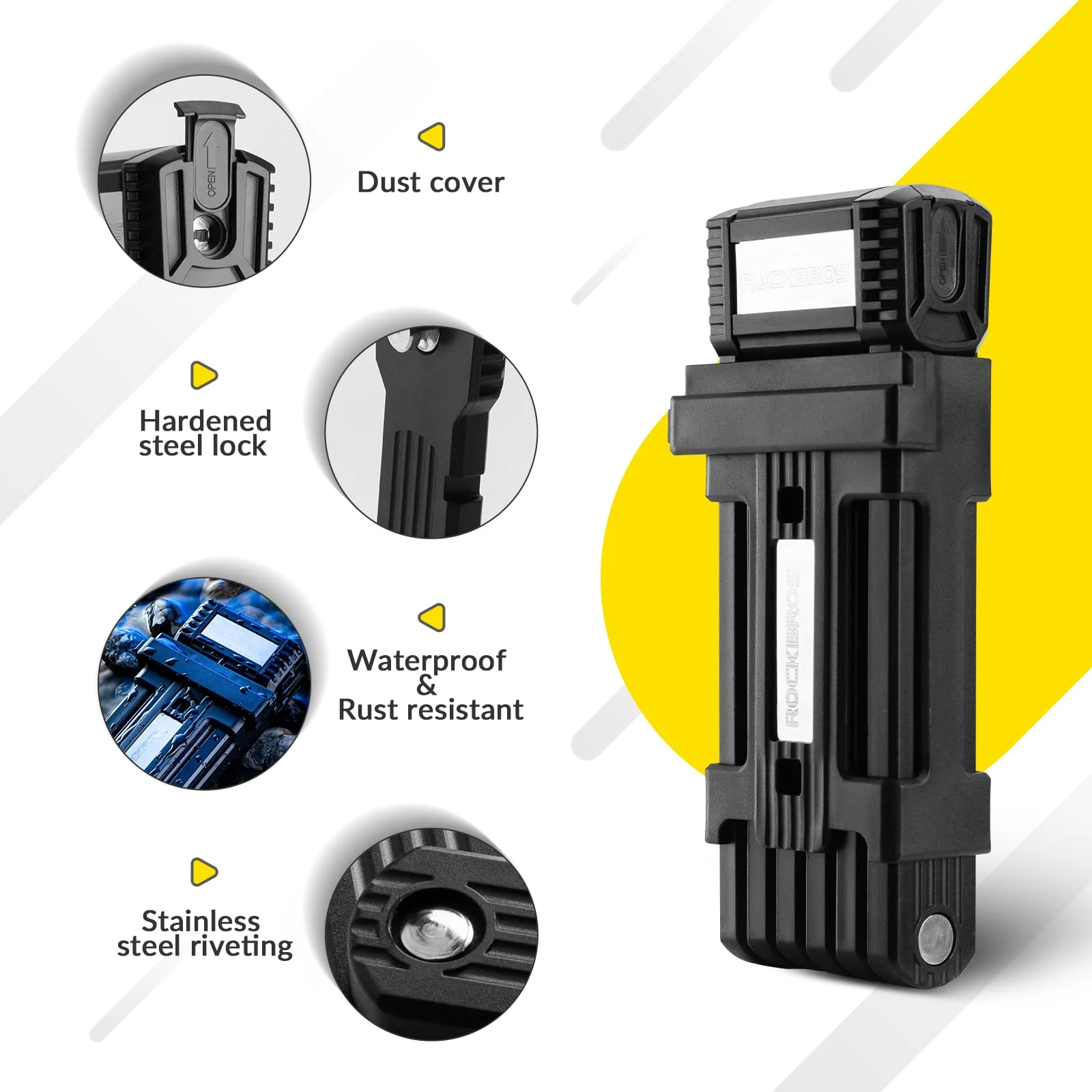 Faltschloss Fahrrad 88cm Fahrradschloss mit Halter 202bc95197ea