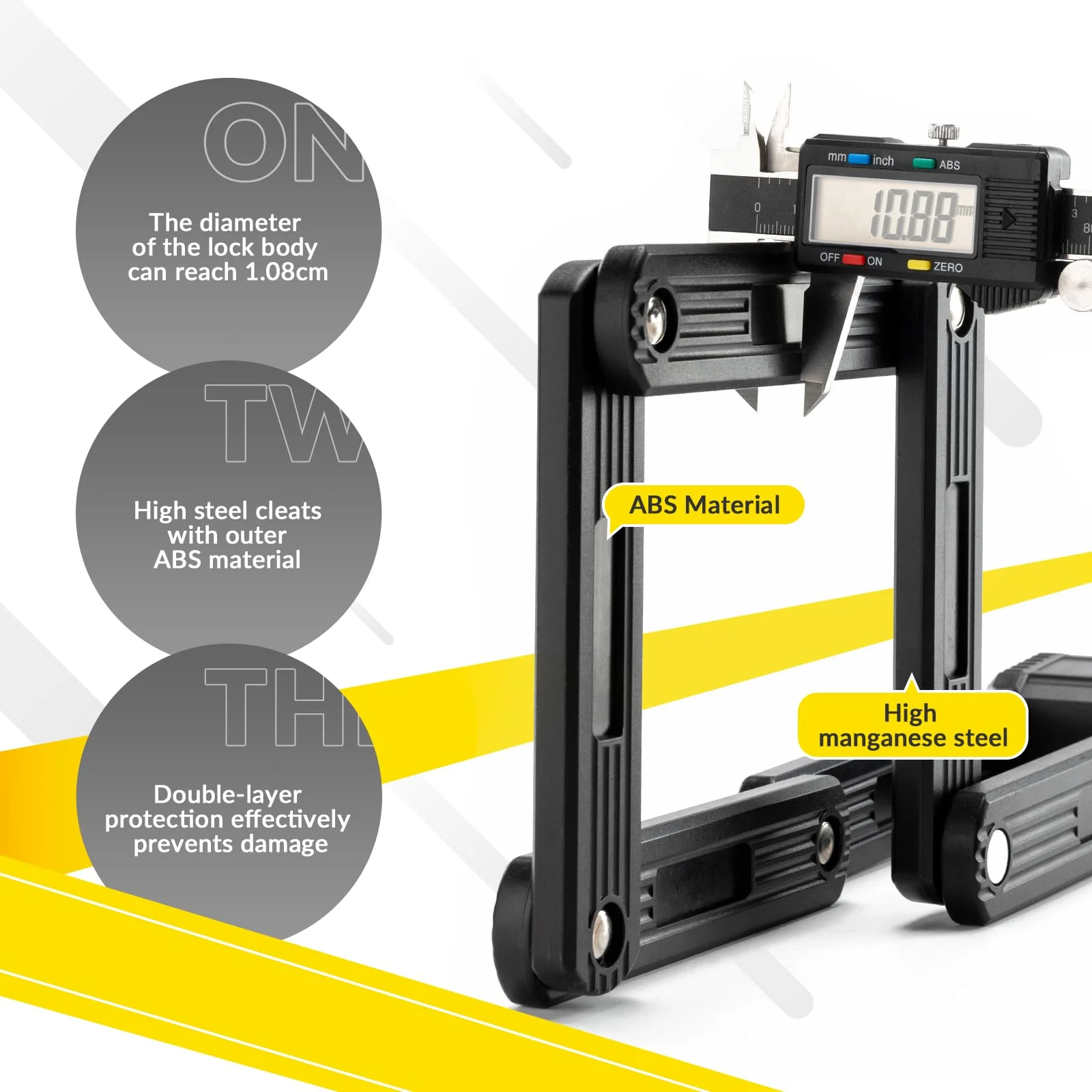 Faltschloss Fahrrad 88cm Fahrradschloss mit Halter 5a9e0646a727