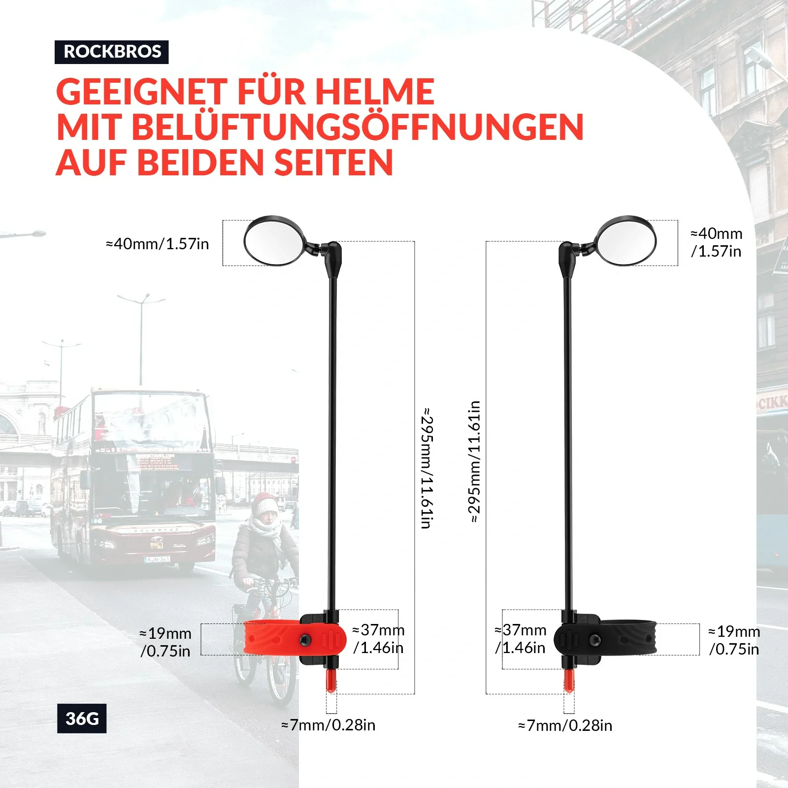 Helmspiegel  Fahrradspiegel für Helm 360 Grad Vers 9d6e3e23b289