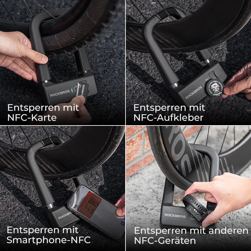 Intelligentes NFC Fahrradschloss Wasserdicht  19b091ae4e2d