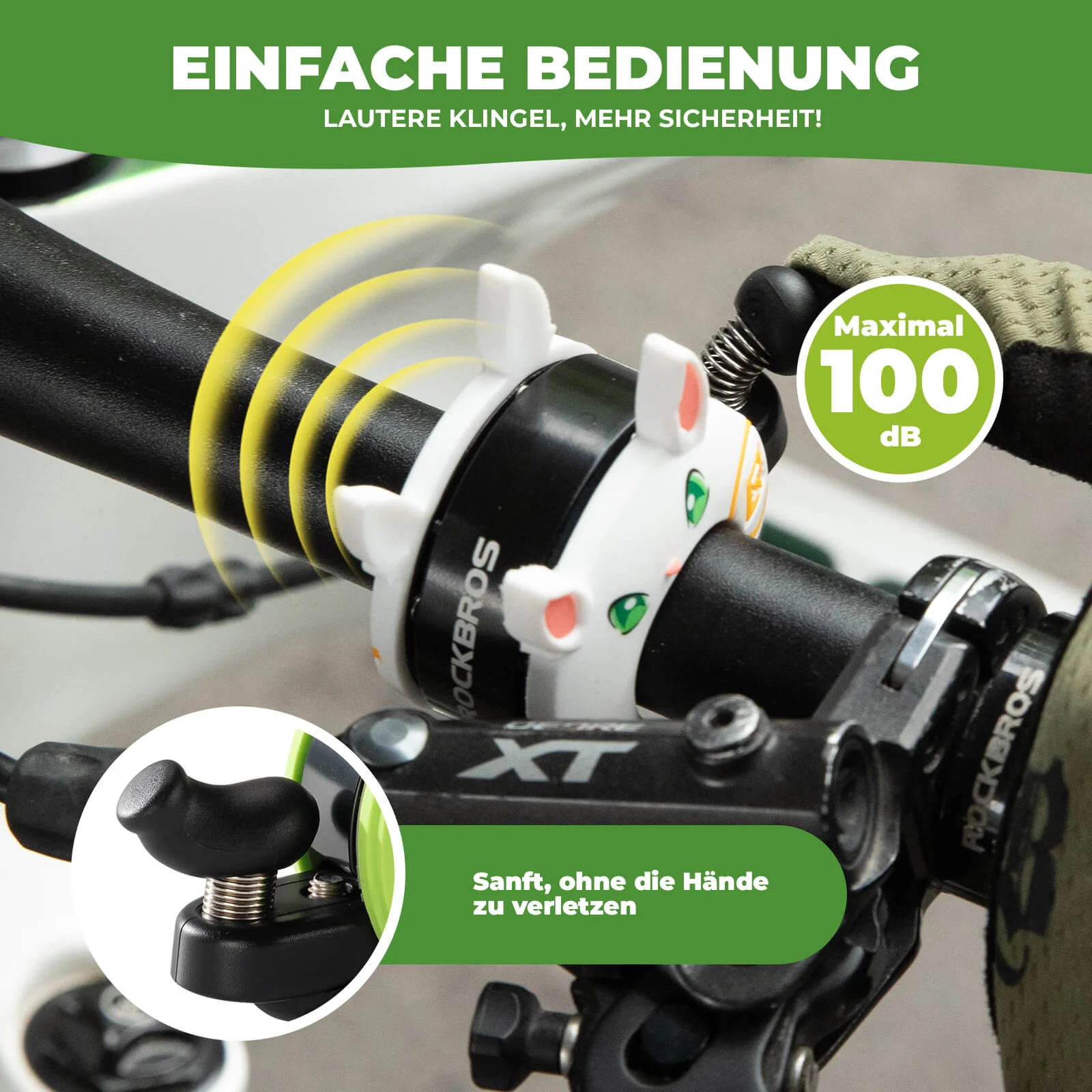 Kinder Fahrradklingel Laut für Lenker 22 2 25 4mm ed11b232d01f