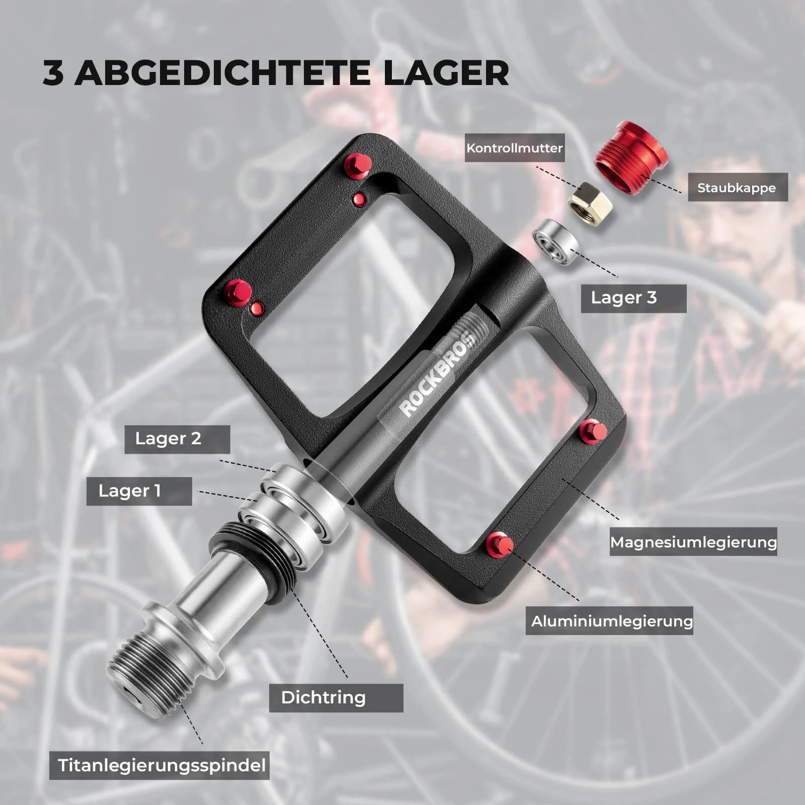 MTB   Rennrad Pedale   171 g Paar  Ultraleicht Mag 4f090d3394f8