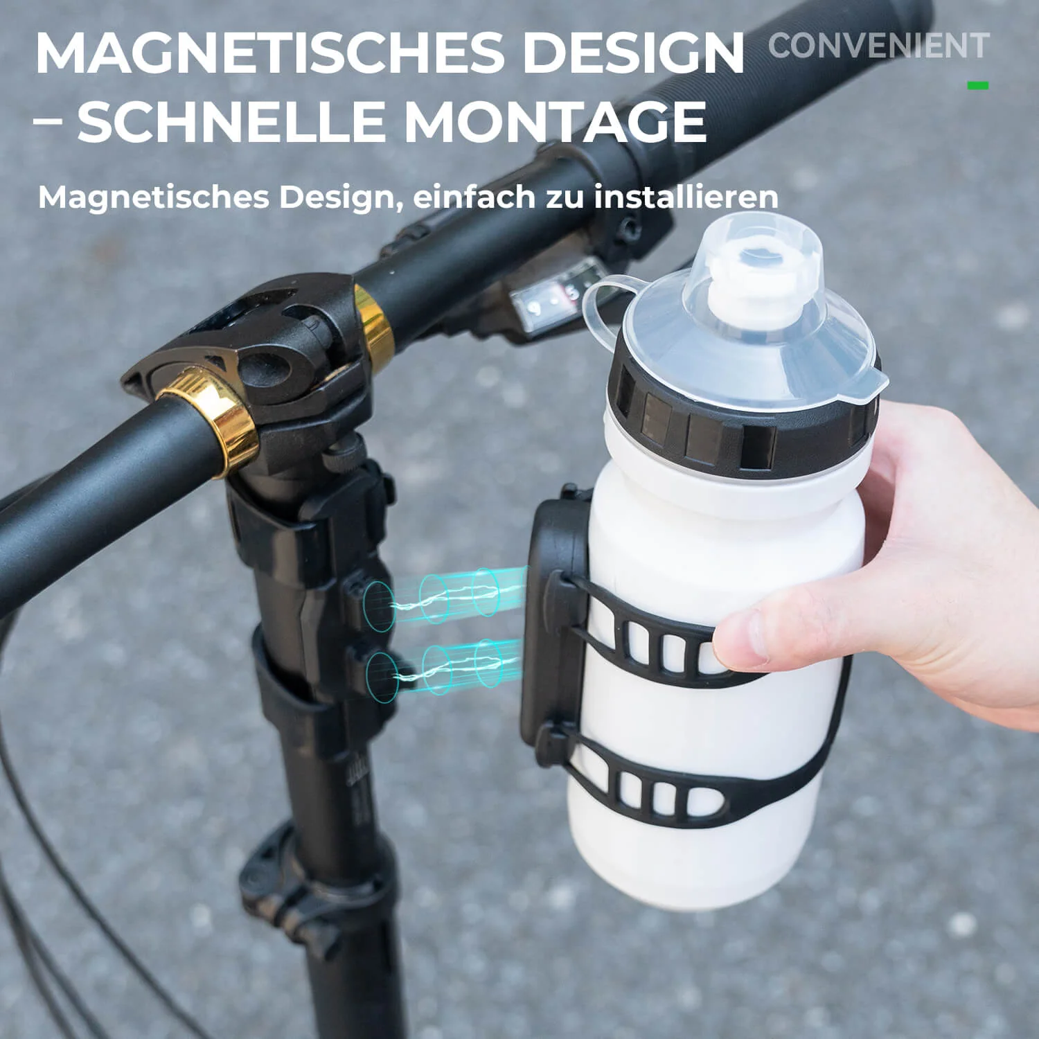 Magnetischer Flaschenhalter für Fahrrad   mit Riem ad2a561b3338