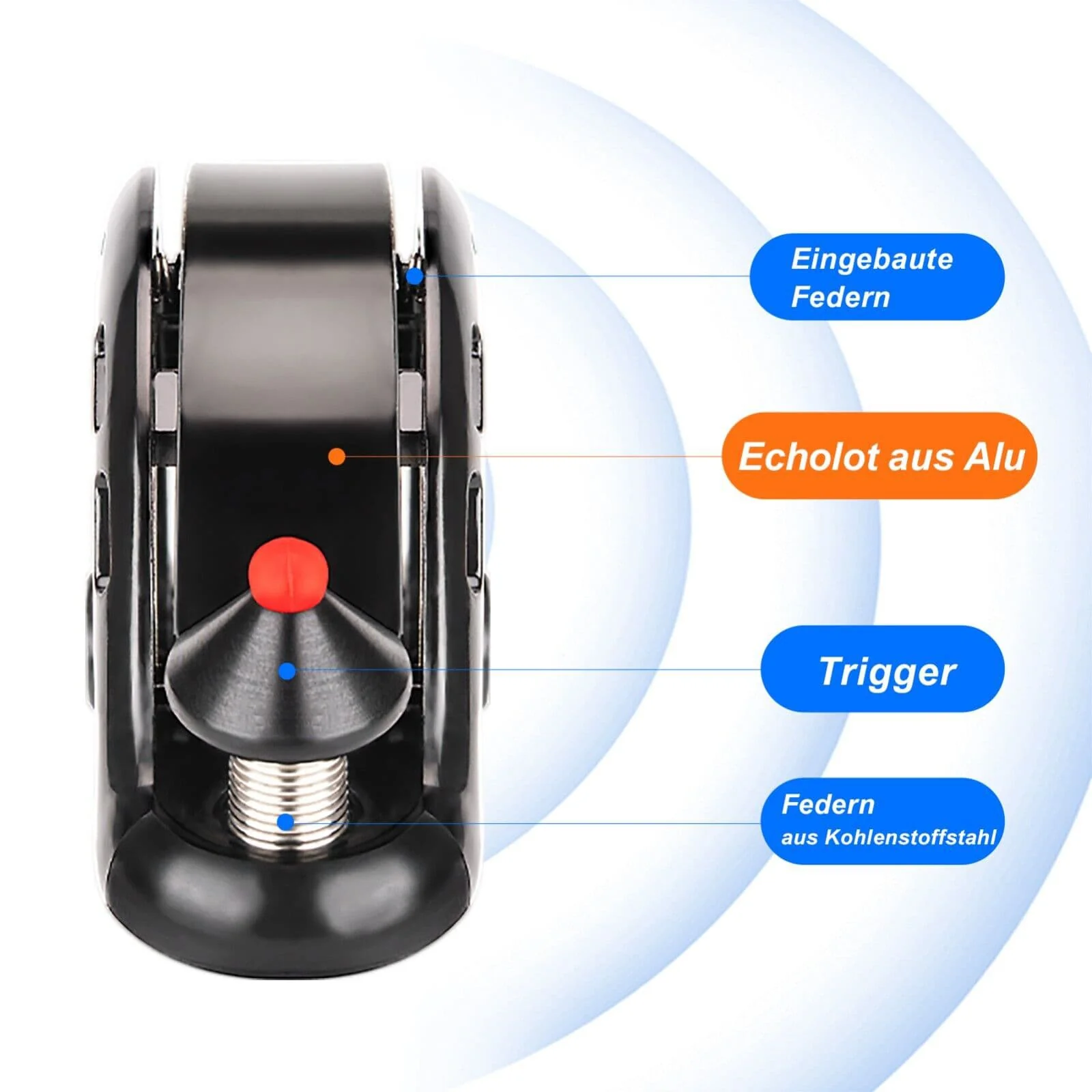 ROCKBROS 100dB Versteckte Fahrradklingel Regenfest 91a3d6ef0921