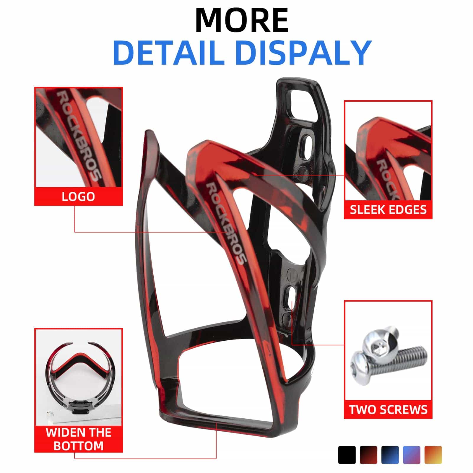 ROCKBROS 35g Leicht PC Fahrrad Flaschenhalter 186890685e52