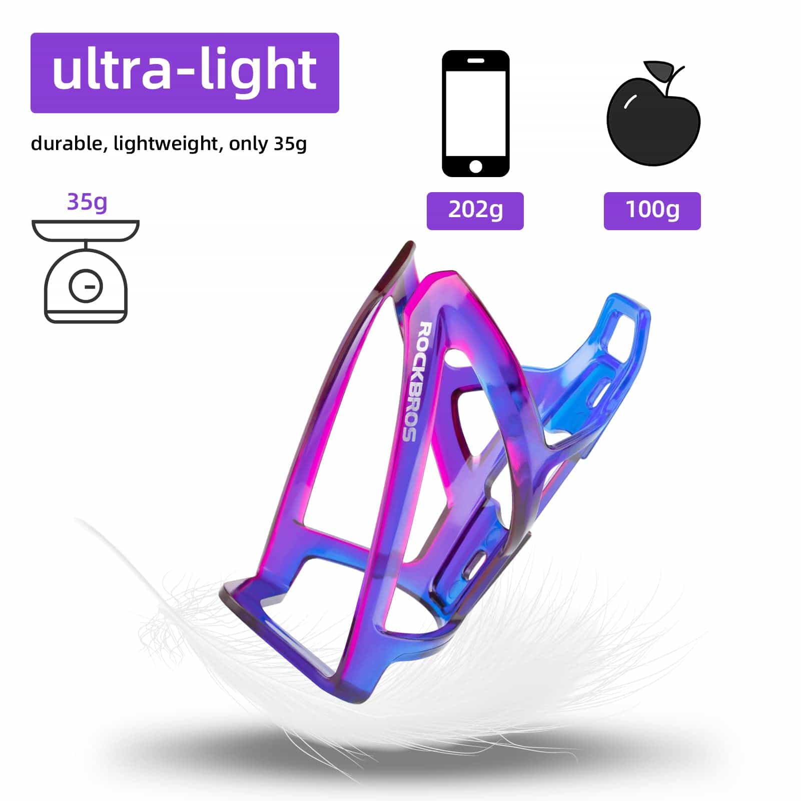 ROCKBROS 35g Leicht PC Fahrrad Flaschenhalter 567e65b4463c