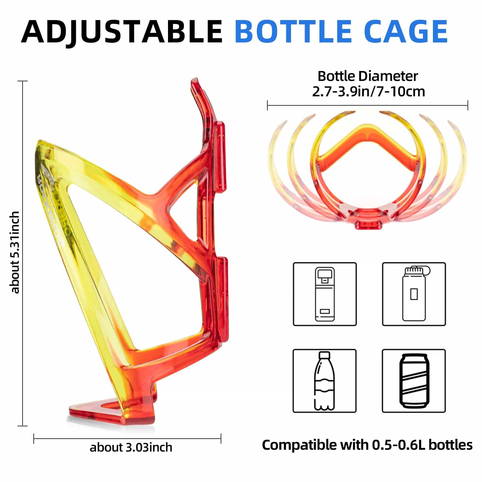 ROCKBROS 35g Leicht PC Fahrrad Flaschenhalter 5ba1f08164eb