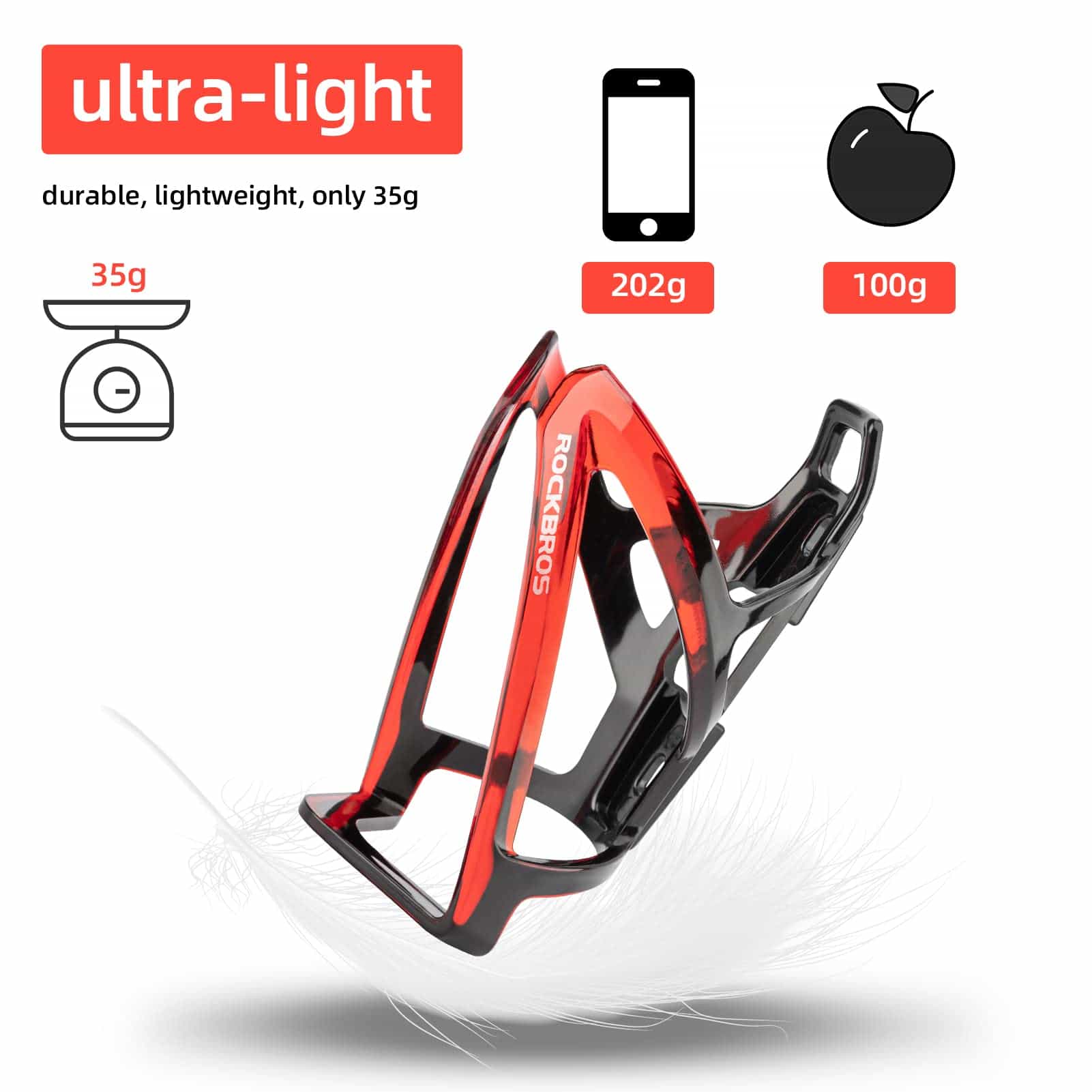 ROCKBROS 35g Leicht PC Fahrrad Flaschenhalter 6bd40cbd40c5