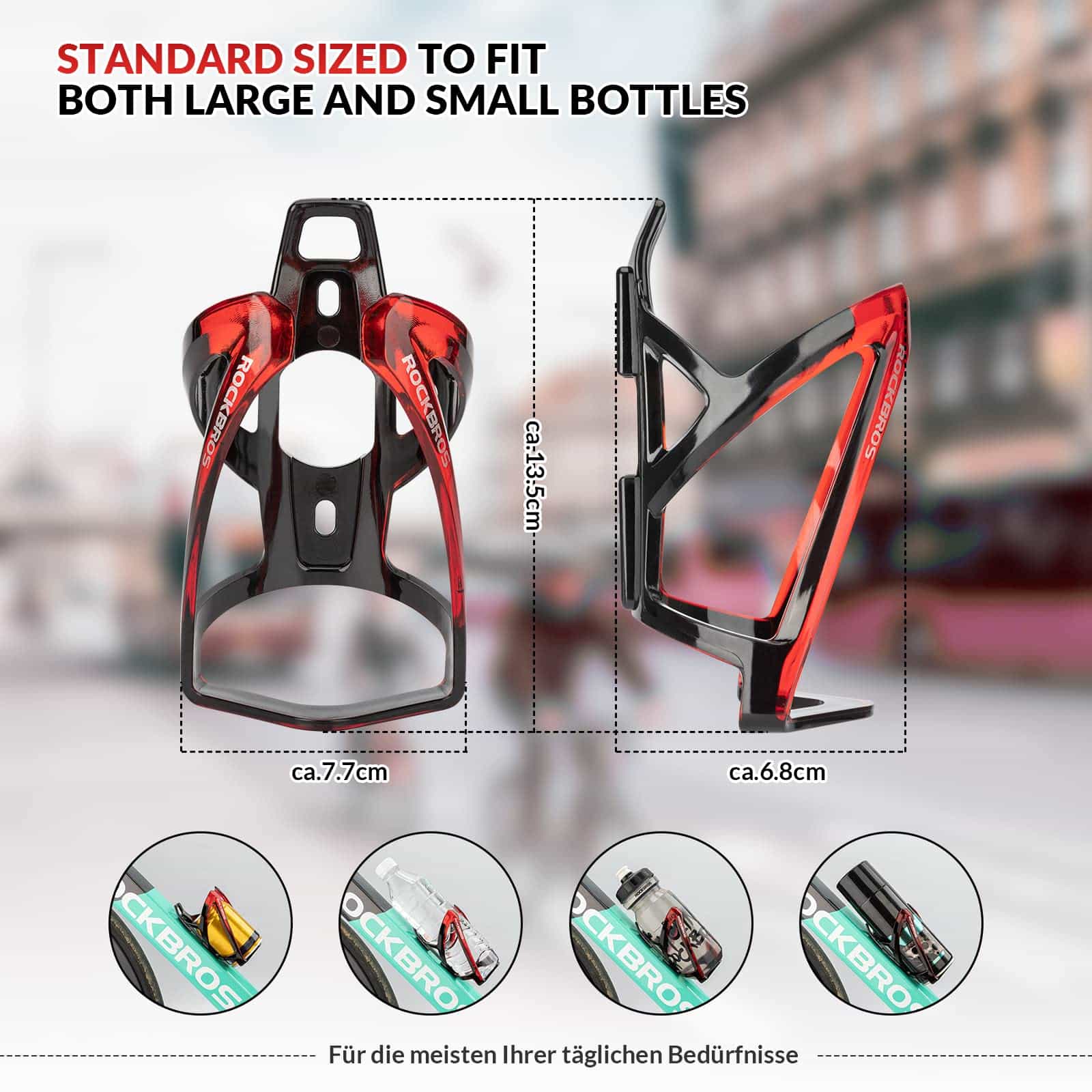 ROCKBROS 35g Leicht PC Fahrrad Flaschenhalter 6fb1565c768d