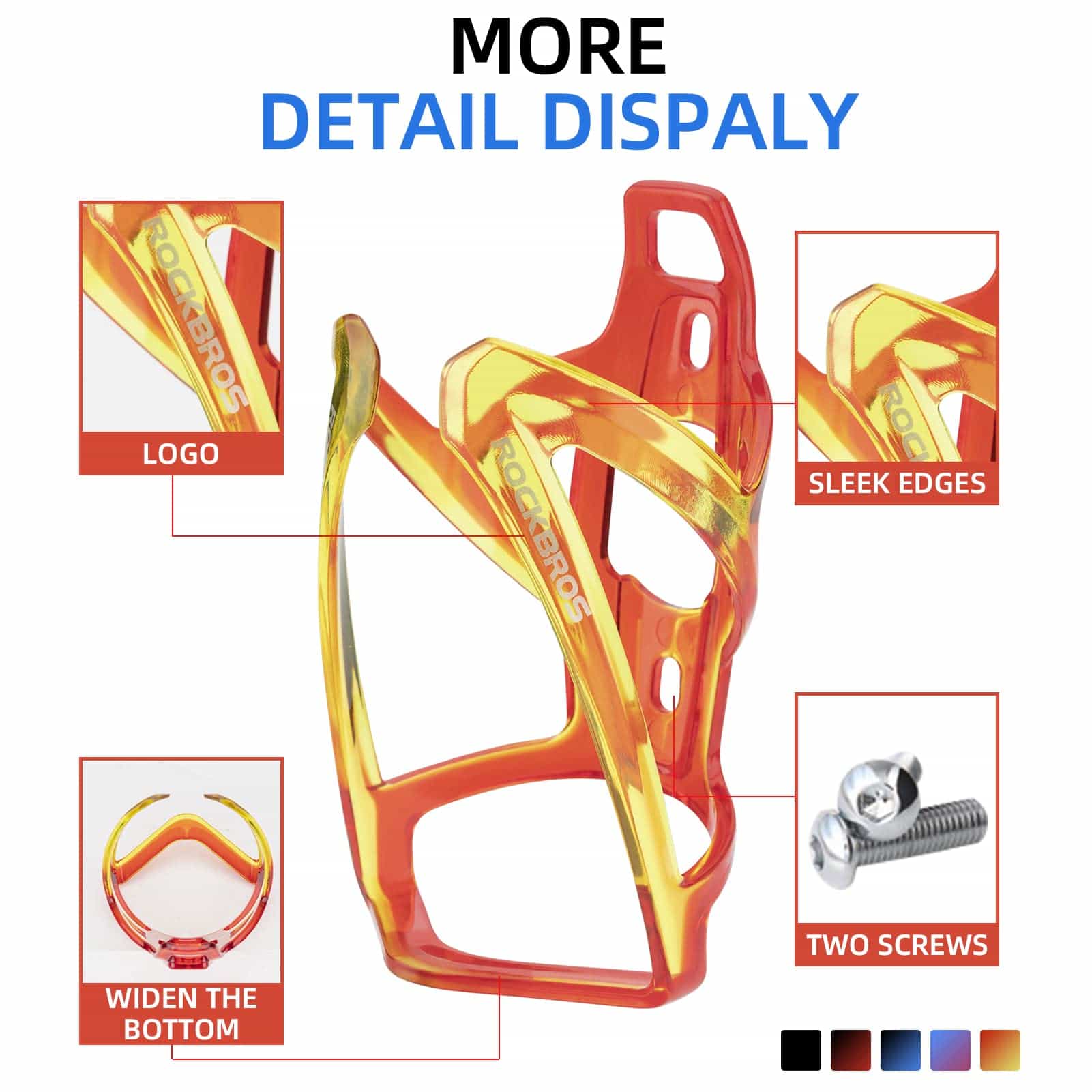 ROCKBROS 35g Leicht PC Fahrrad Flaschenhalter d02756c664a2