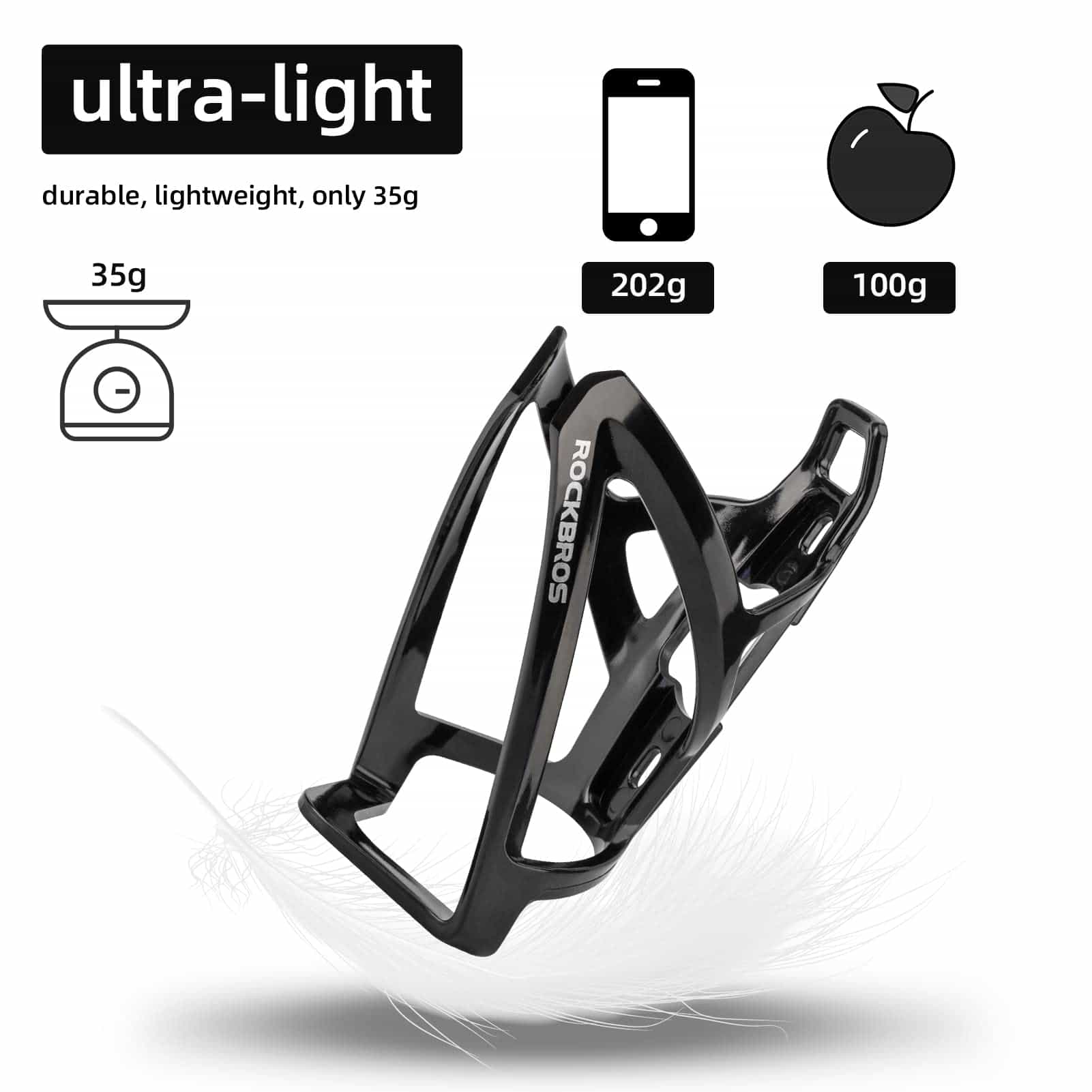 ROCKBROS 35g Leicht PC Fahrrad Flaschenhalter f9b5f98898d3