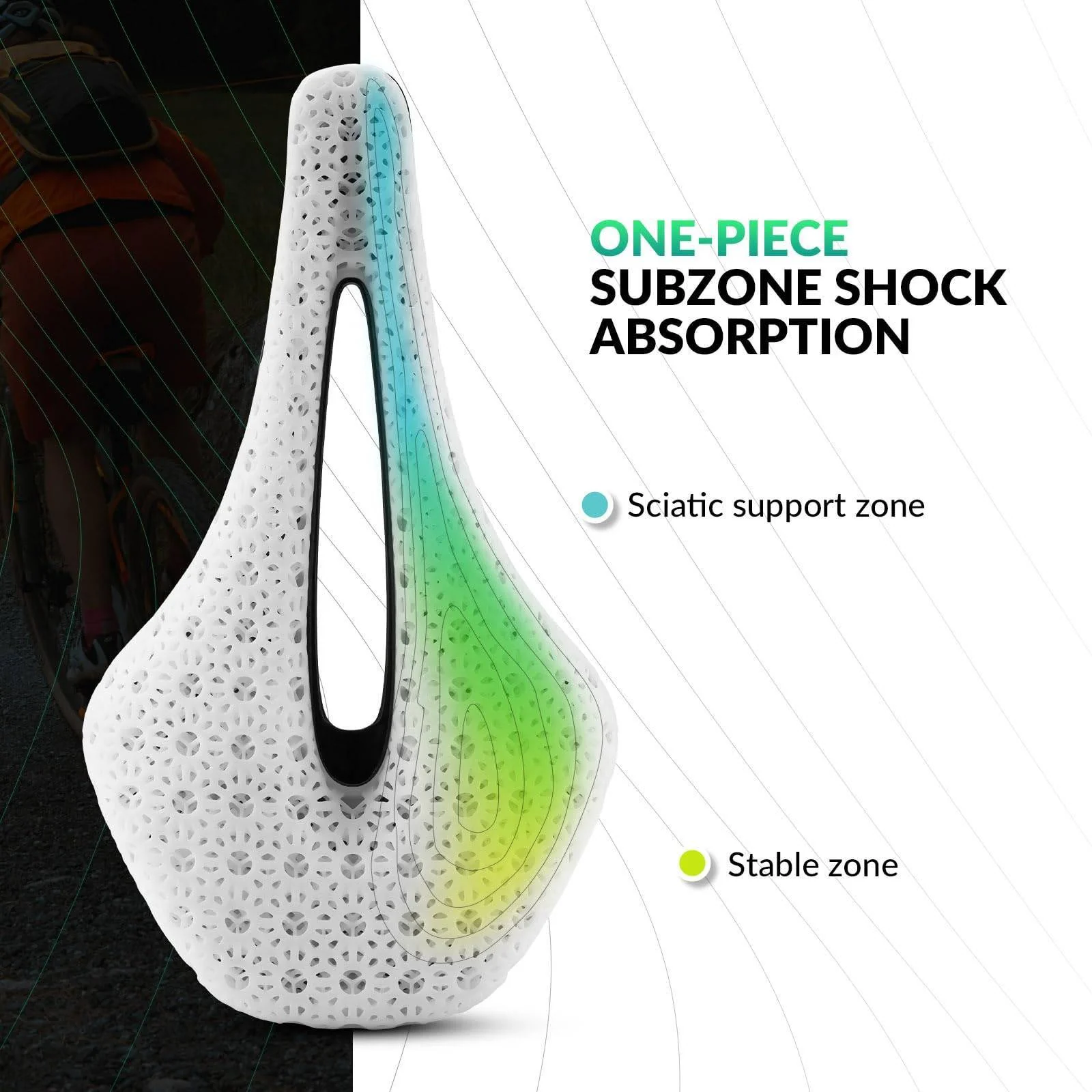 ROCKBROS 3D Druck Carbon Rennradsattel Ultraleicht 6bd83e4fc4ff