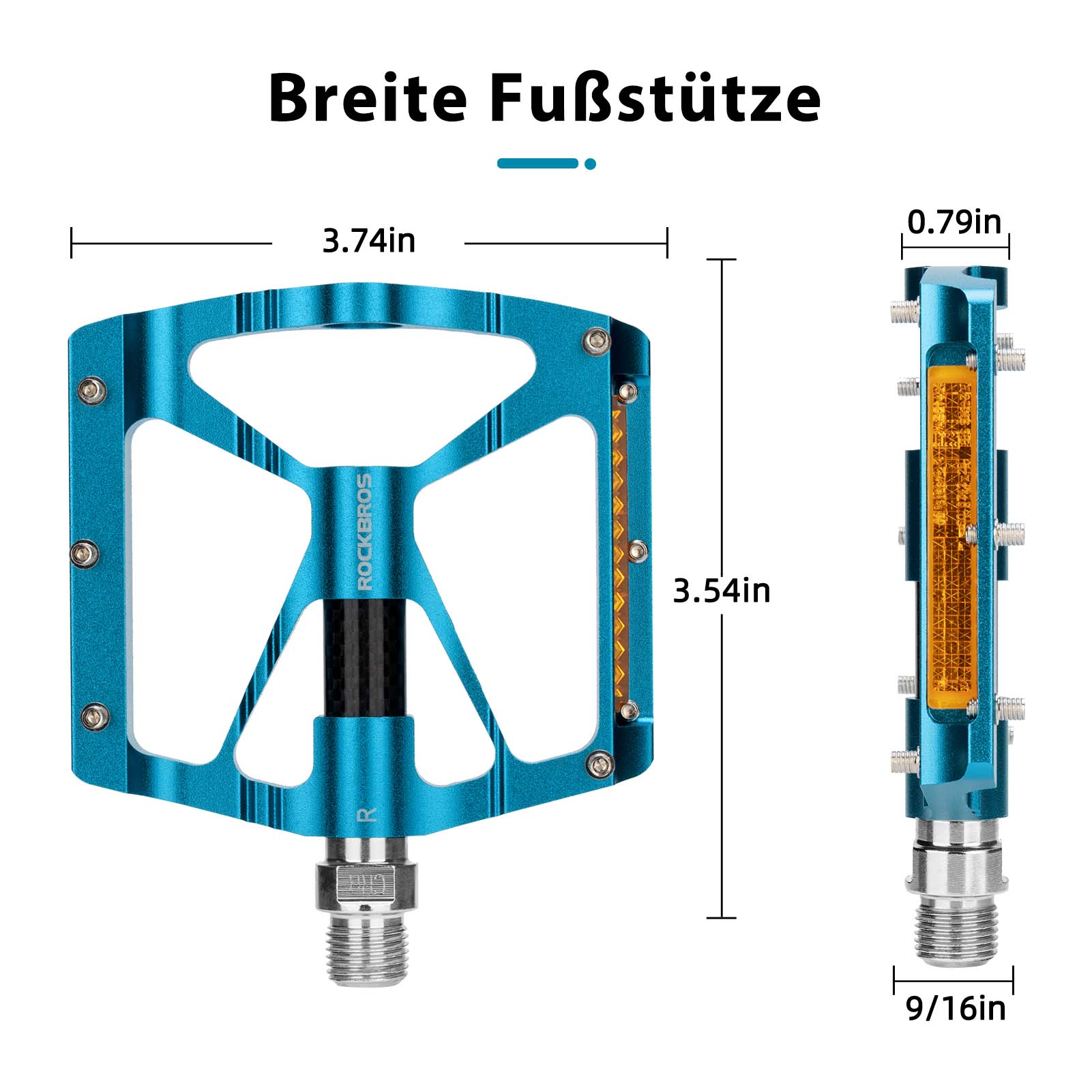 ROCKBROS Alu Fahrradpedale 9 16 Zoll mit zwei PVC  d6f8219a7e42