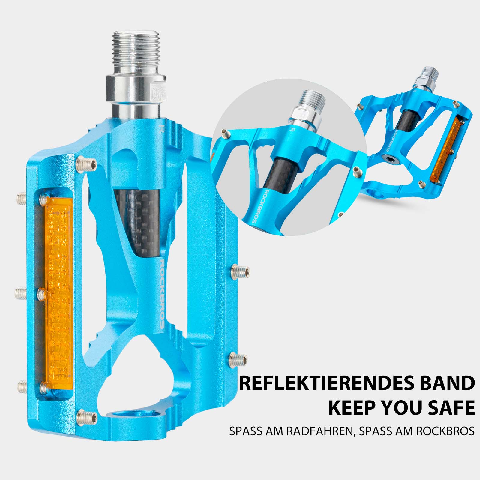ROCKBROS Alu Fahrradpedale 9 16 Zoll mit zwei PVC  edbb9ea55a14