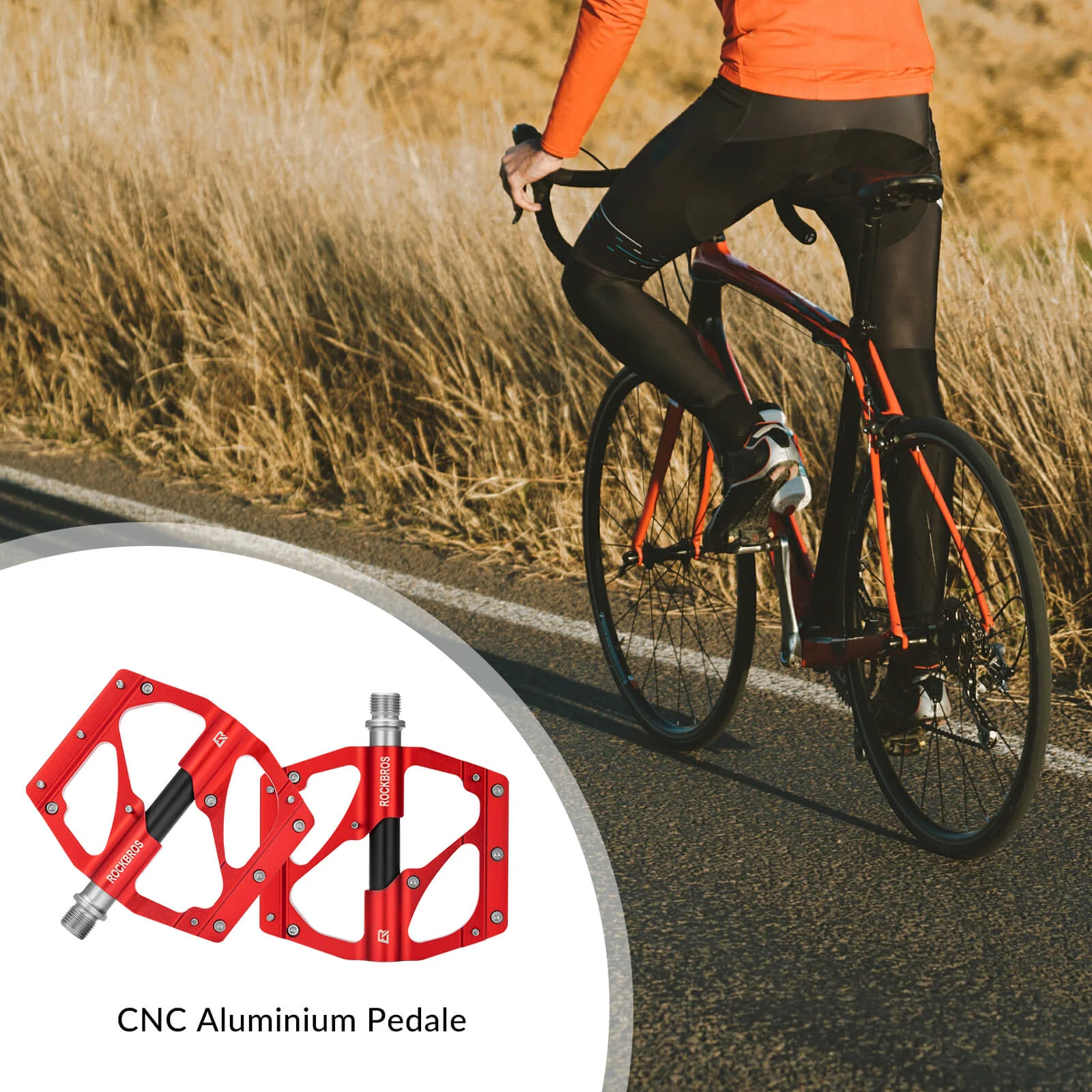 ROCKBROS Aluminium Pedale Leicht Staubdicht mit An 509e51802daa