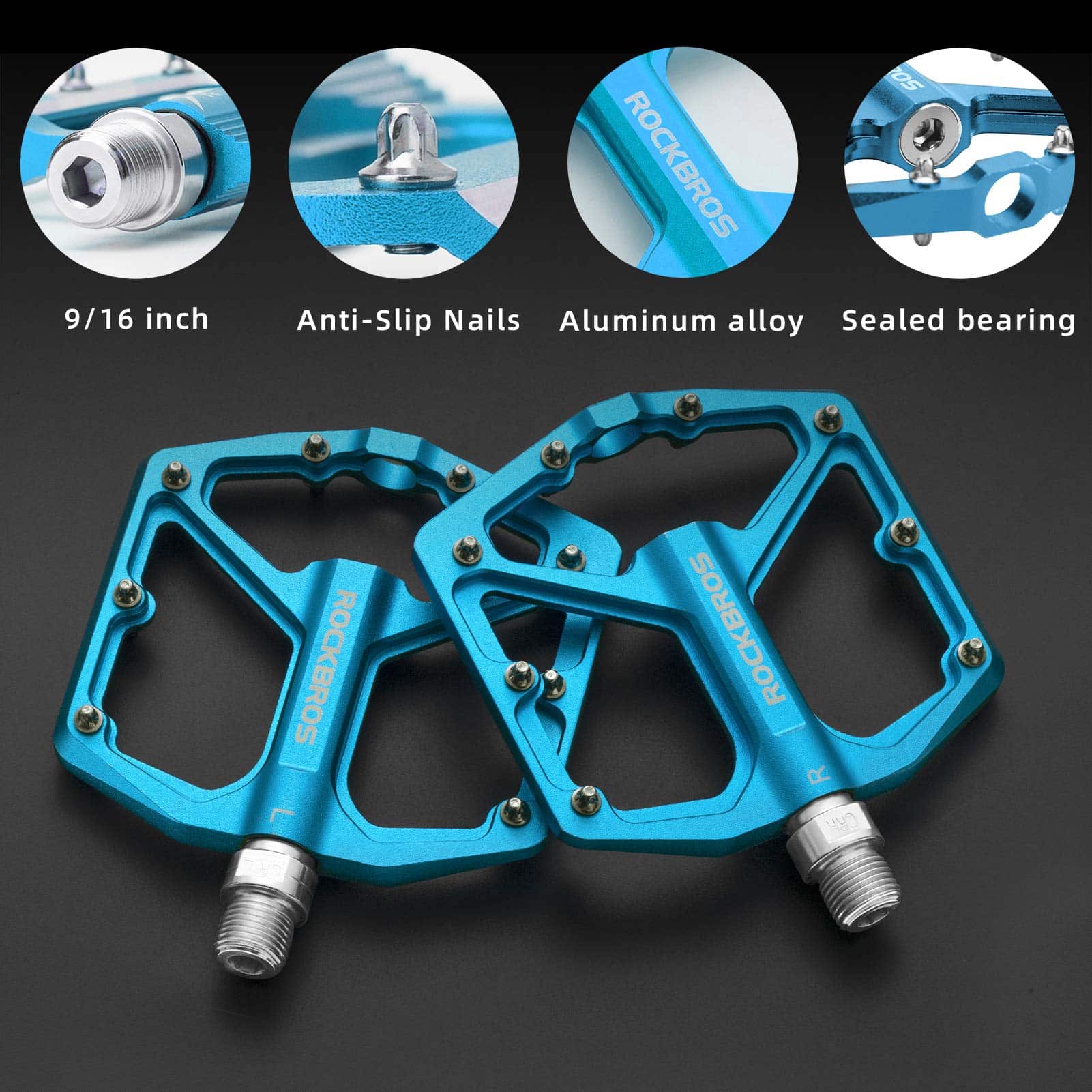 ROCKBROS Aluminium Platform Pedale 9 16 Zoll für M d1c3359cda67