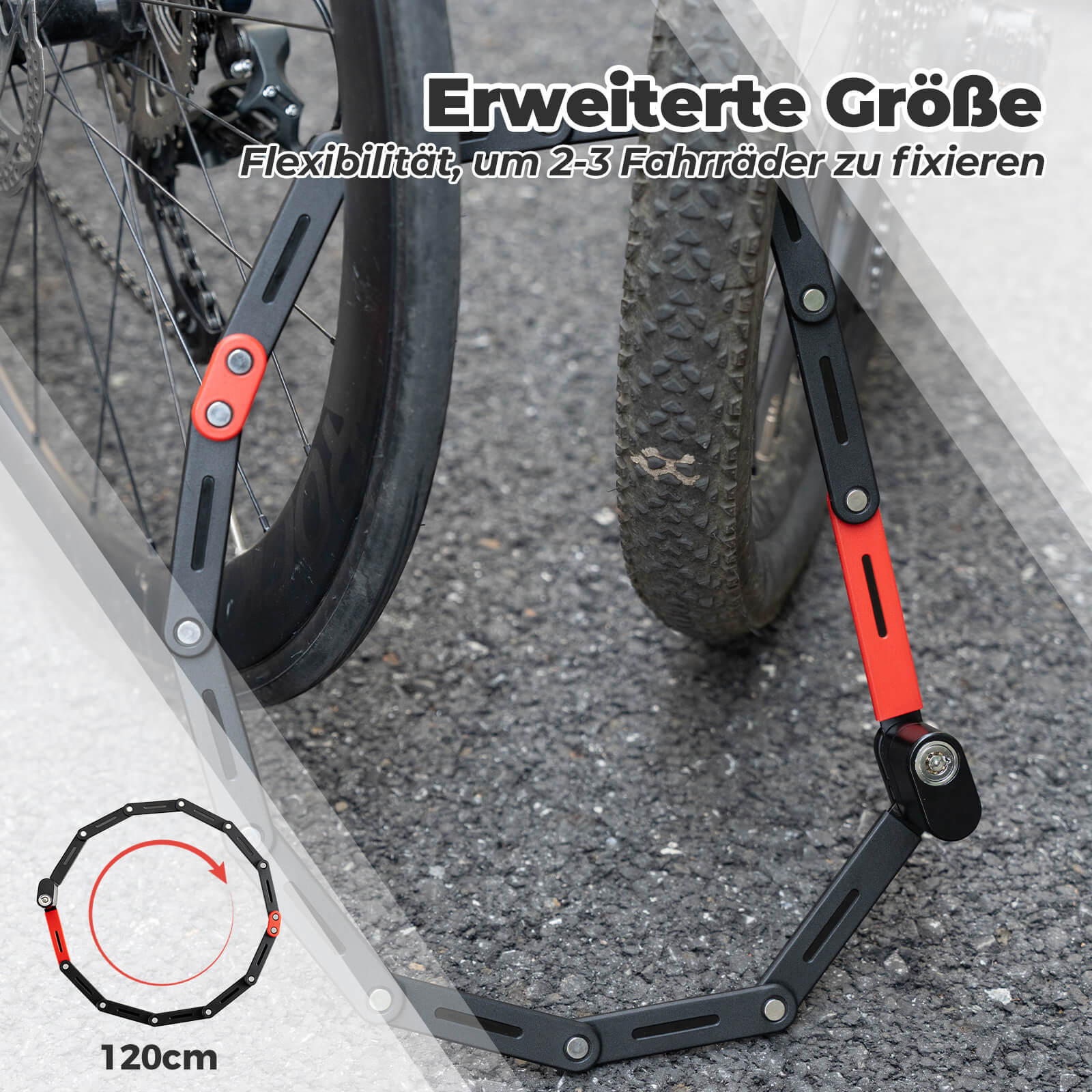 ROCKBROS Fahrrad Klapp Fahrradschloss Robust Diebs 097c71656e98