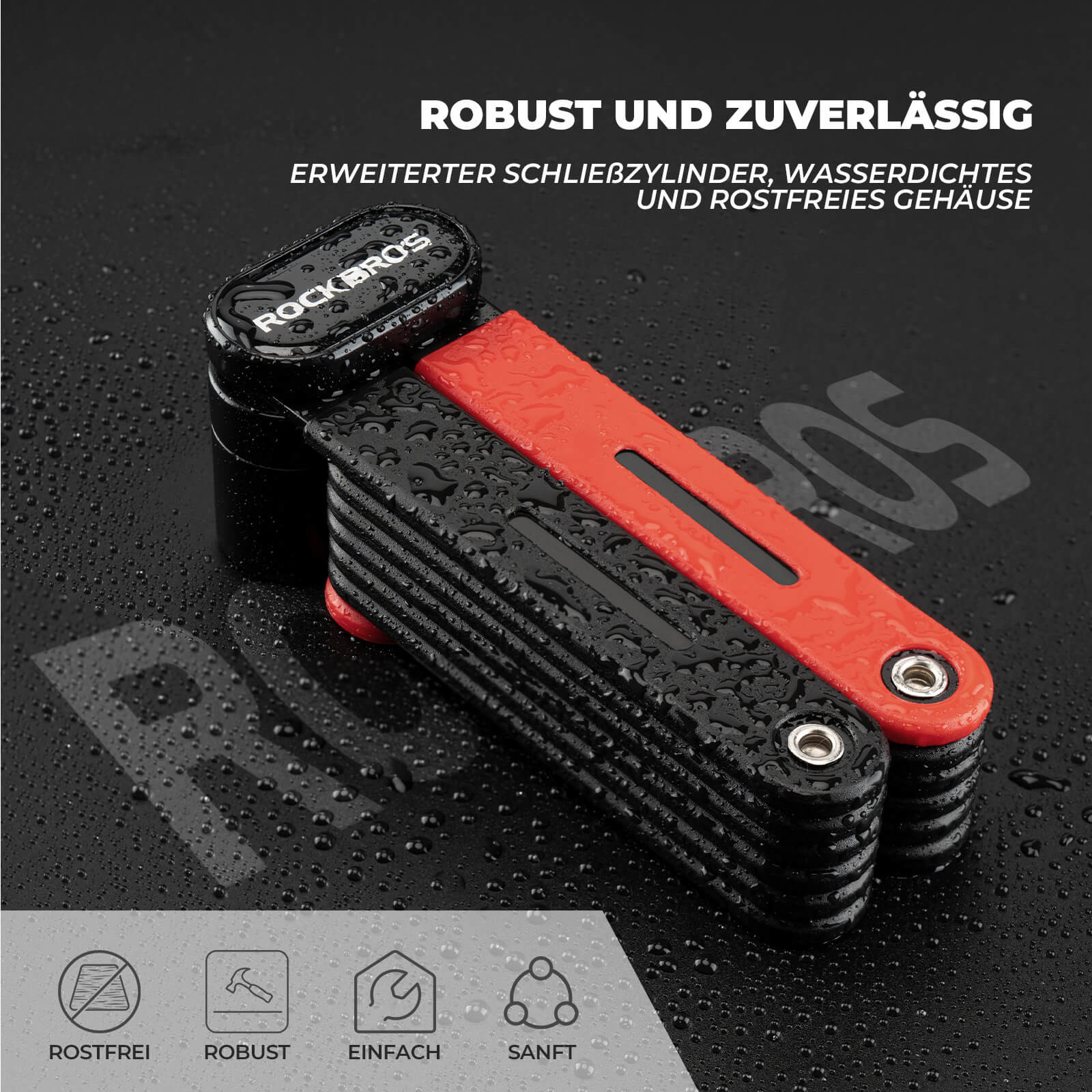 ROCKBROS Fahrrad Klapp Fahrradschloss Robust Diebs c53bae0027fc