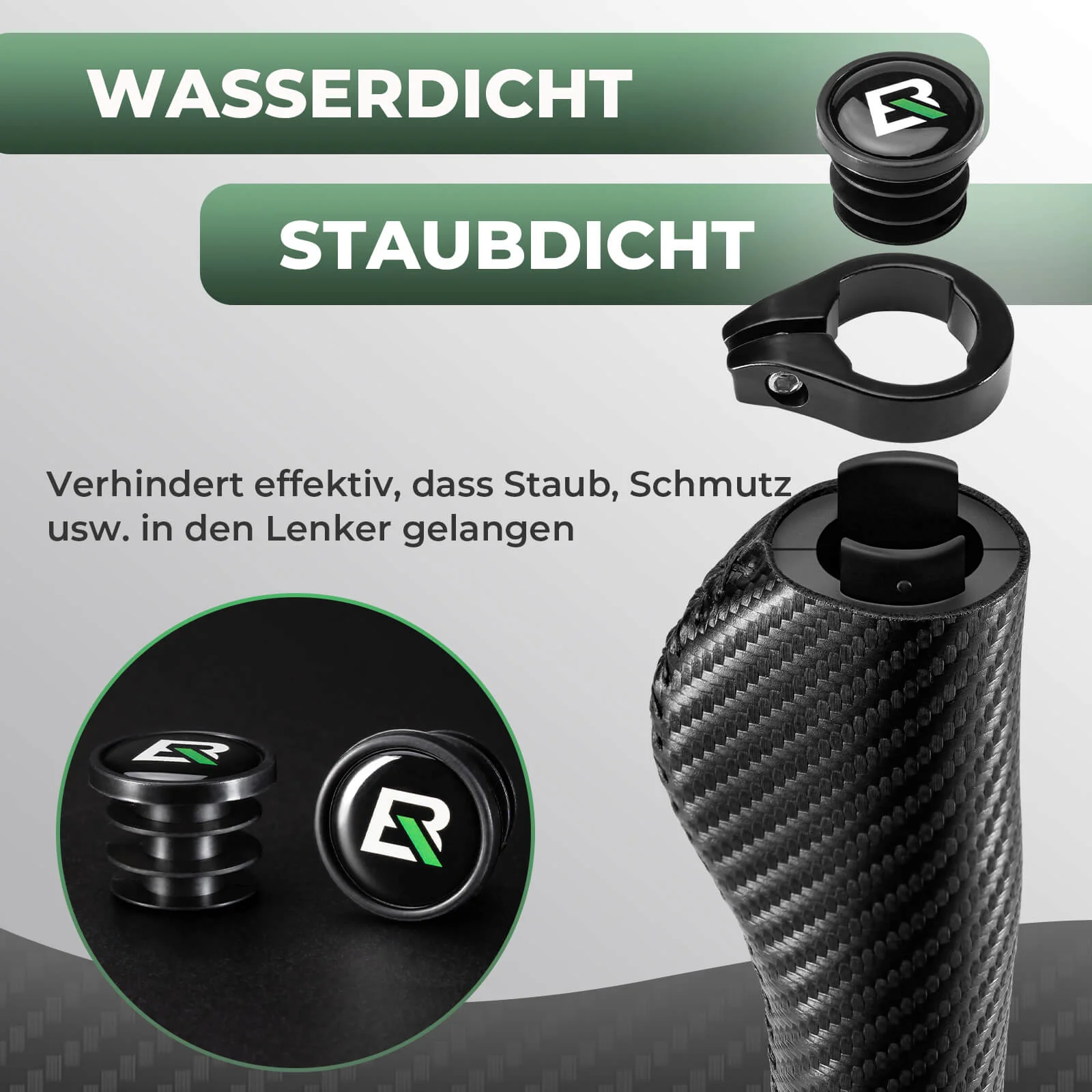 ROCKBROS Fahrradgriffe Kohlenstoffmuster Lenkergri 3ce1e2ce7ddf