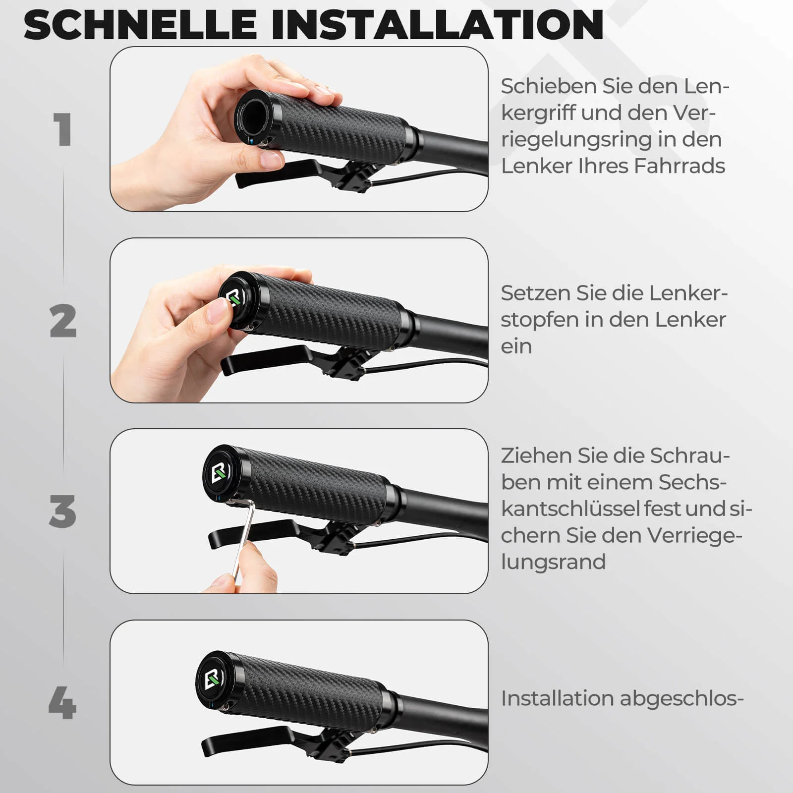 ROCKBROS Fahrradgriffe Kohlenstoffmuster Lenkergri 562df634aa30