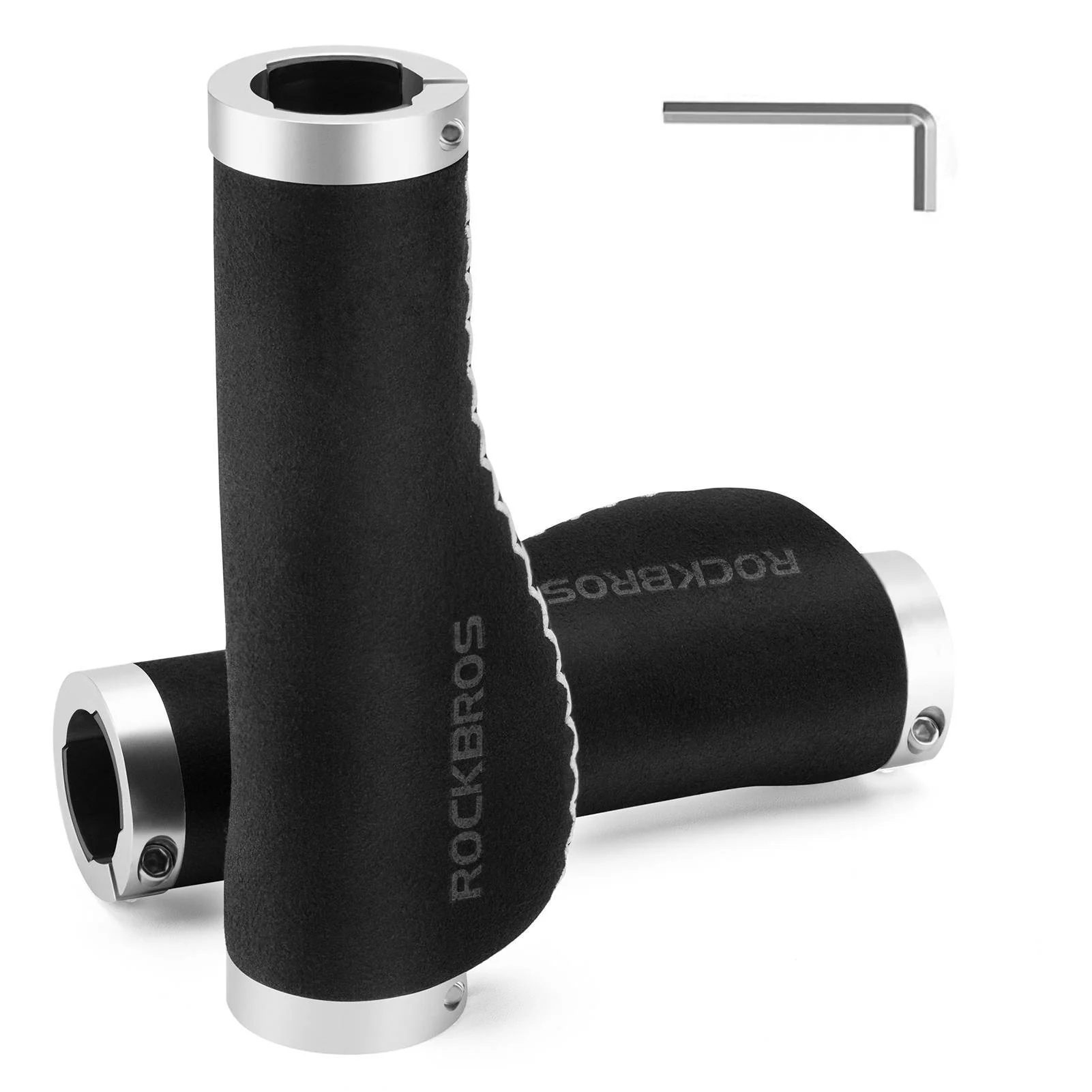 ROCKBROS Fahrradgriffe Ledergriffe für Lenker mit  1fded389c624