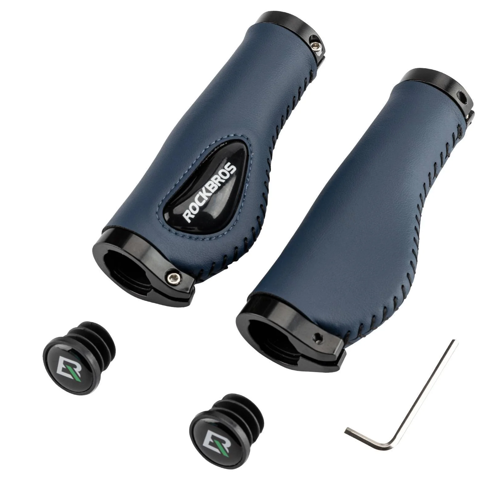 ROCKBROS Fahrradgriffe Ledergriffe für Lenker mit  4973627d4a02