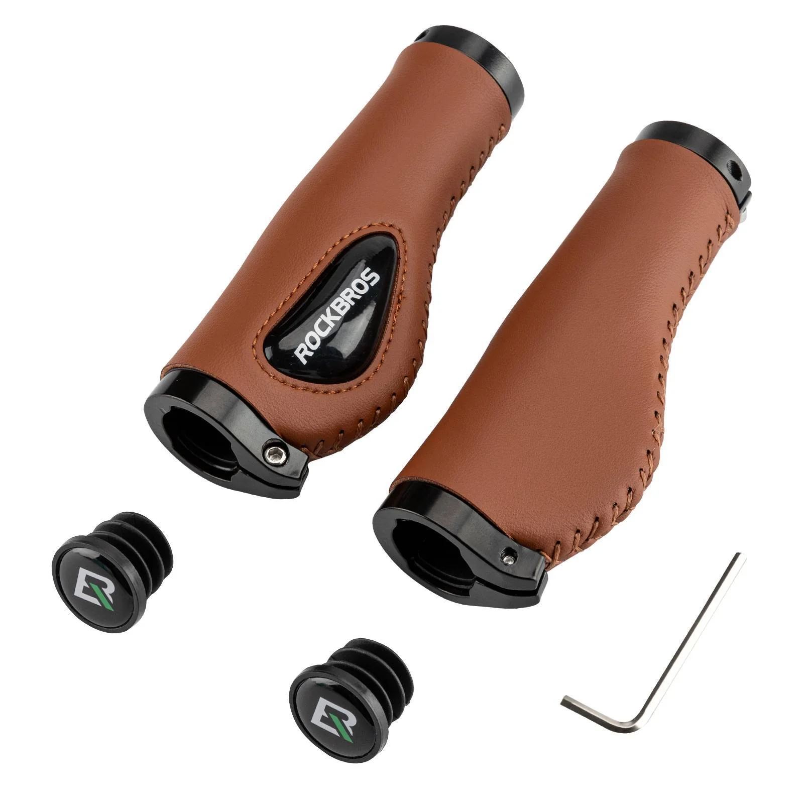 ROCKBROS Fahrradgriffe Ledergriffe für Lenker mit  c8d199c08146
