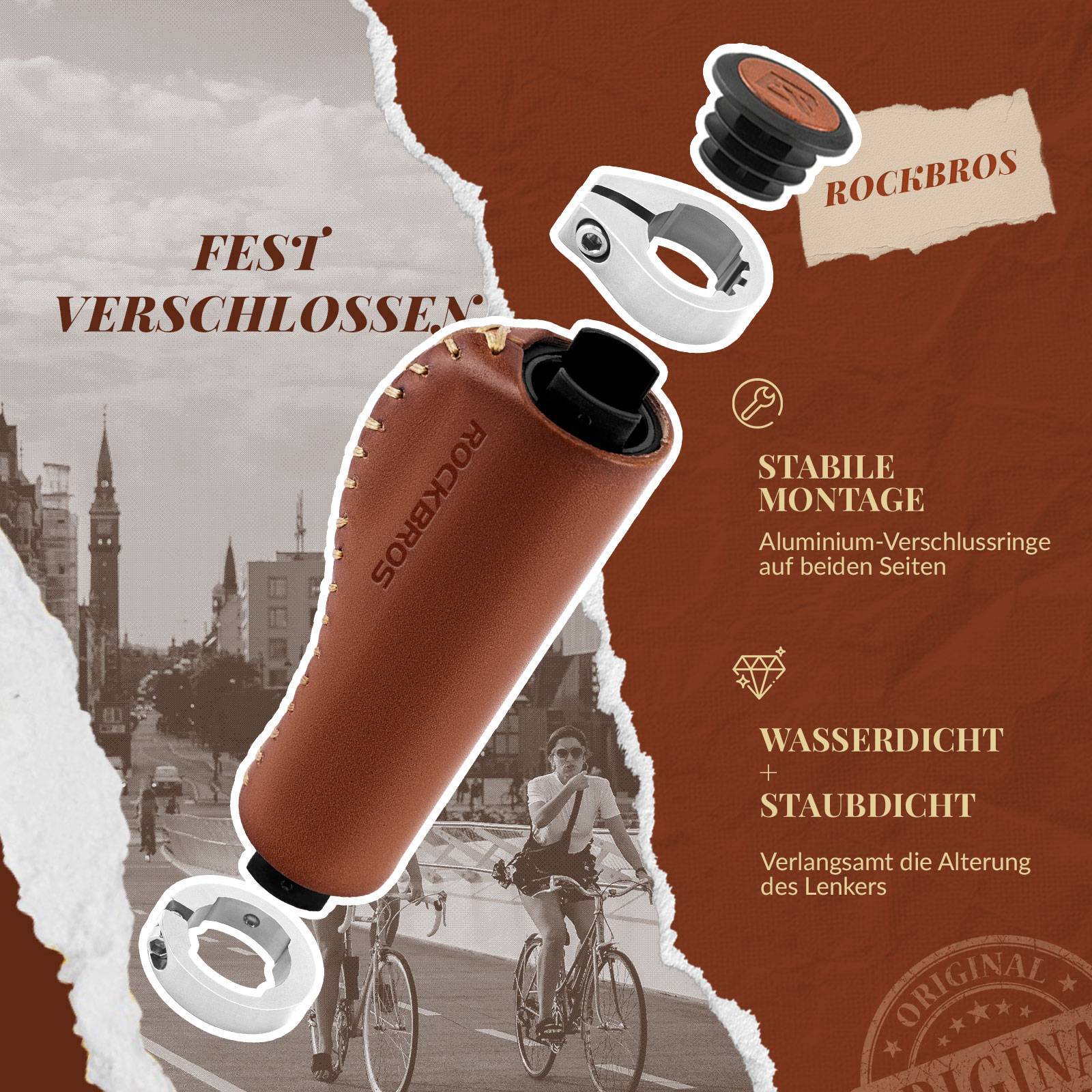 ROCKBROS Fahrradgriffe MTB Retro Lenkergriffe Ergo 742238ed6ac0
