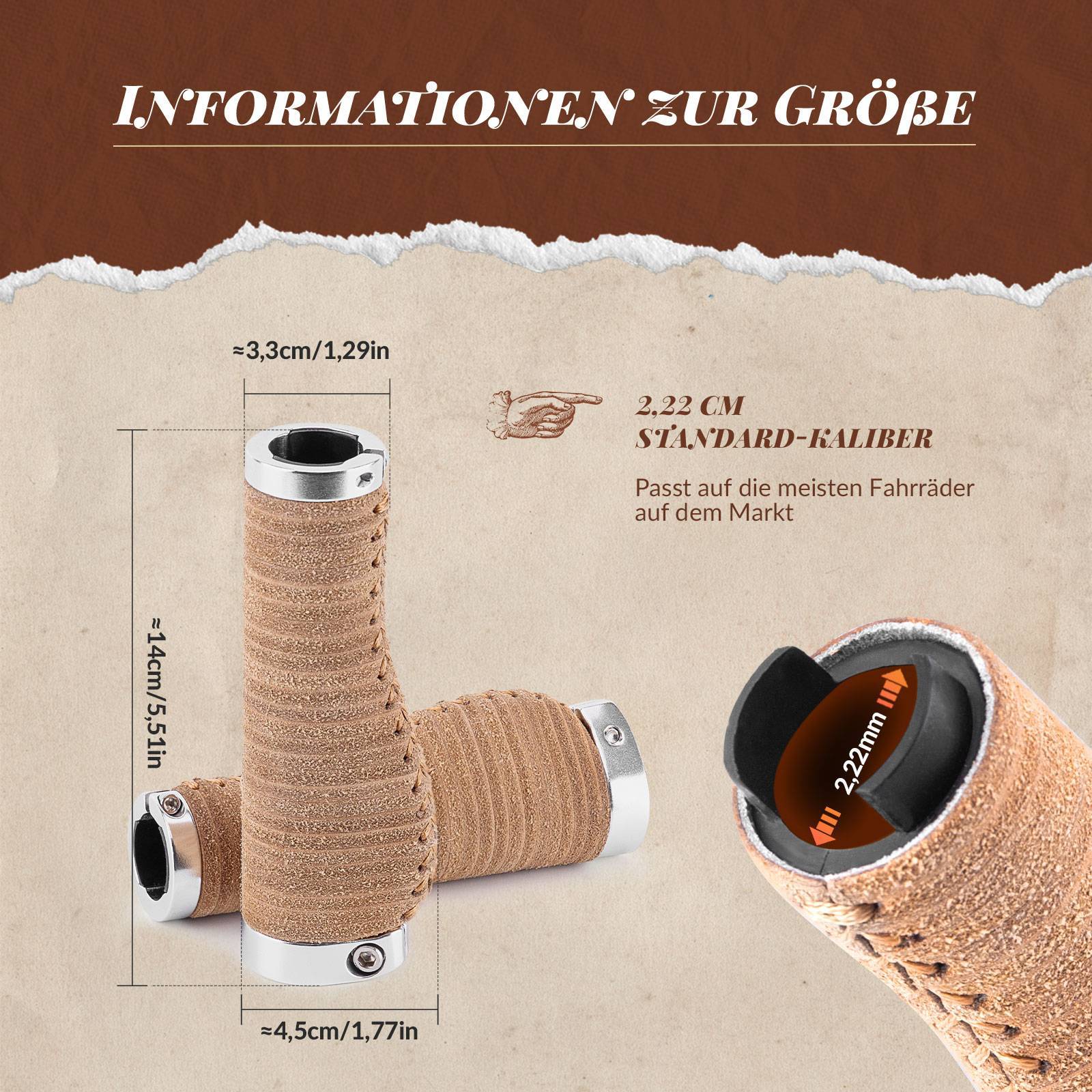 ROCKBROS Fahrradgriffe MTB Retro Lenkergriffe Ergo afe2b28a80bb