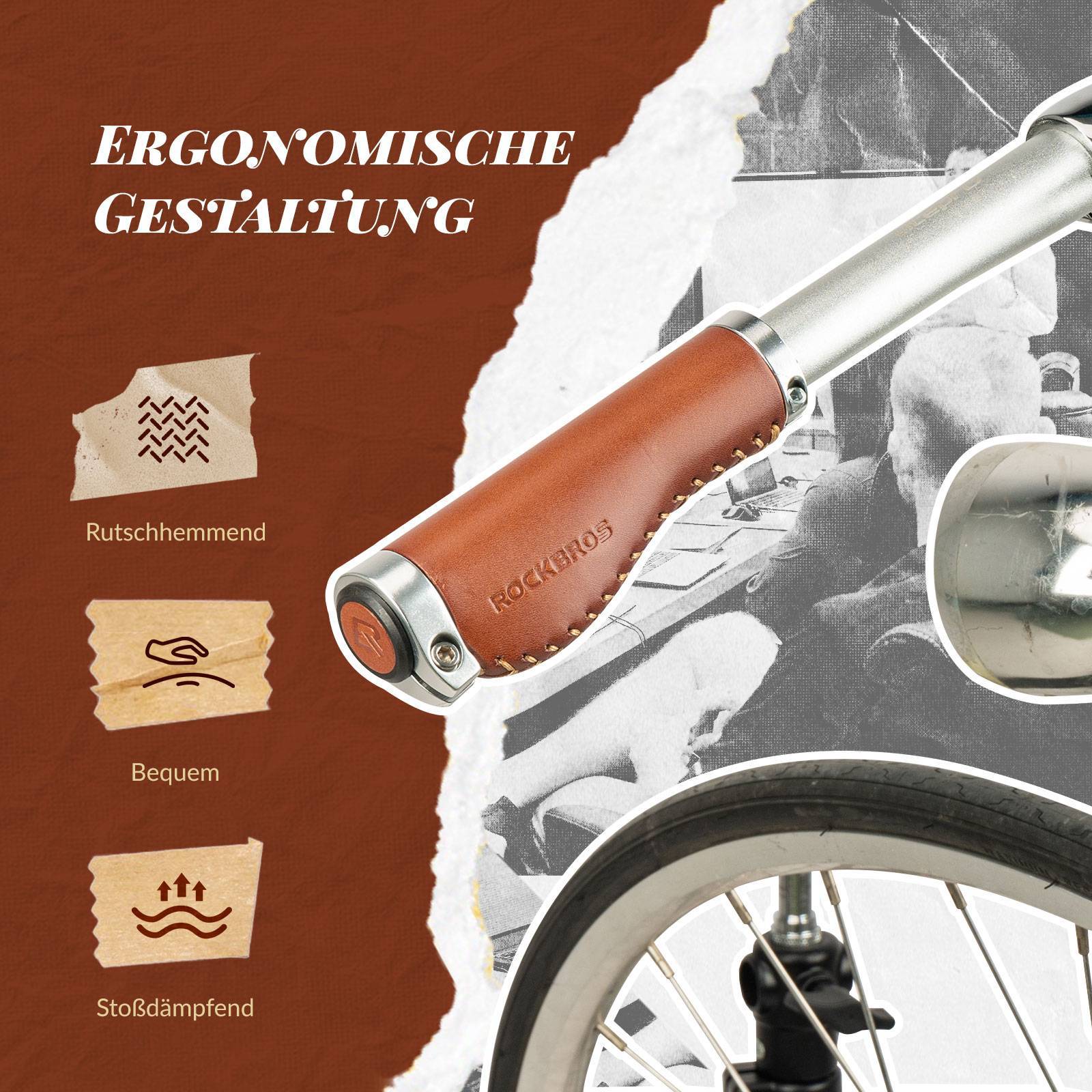 ROCKBROS Fahrradgriffe MTB Retro Lenkergriffe Ergo d8fce0f7262a