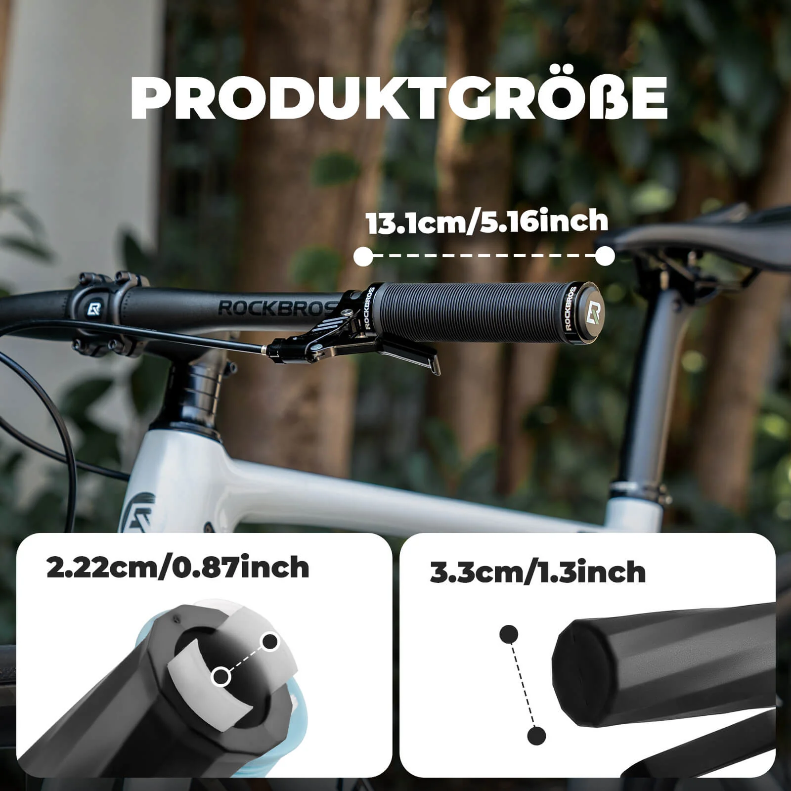 ROCKBROS Fahrradgriffe rutschfest Doppelverschluss 3744dcf9fe5b