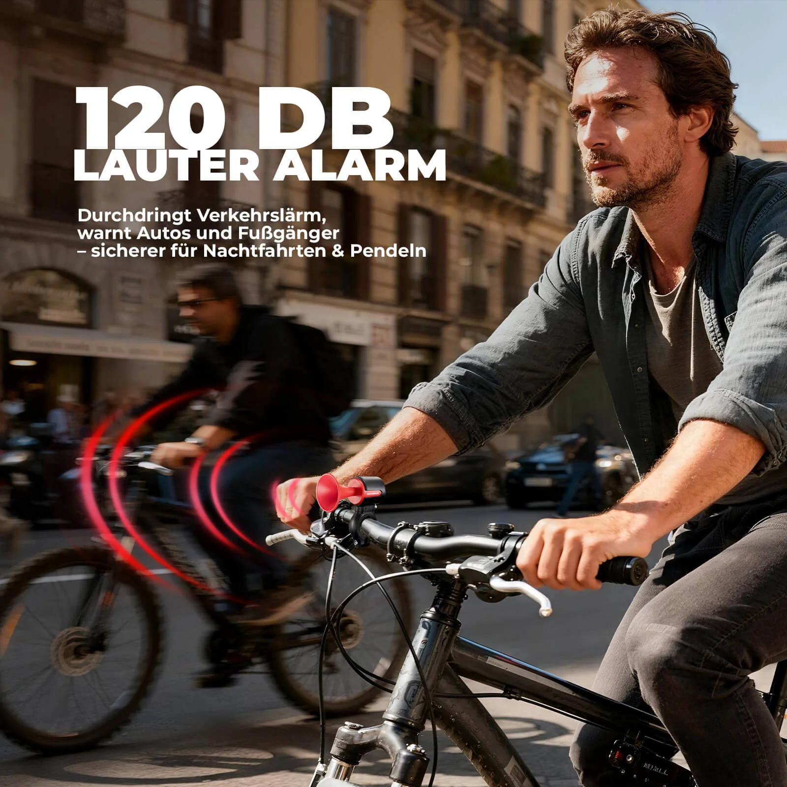 ROCKBROS Fahrradklingel Elektrisch 120dB Ton IPX5  21e658ba1b72