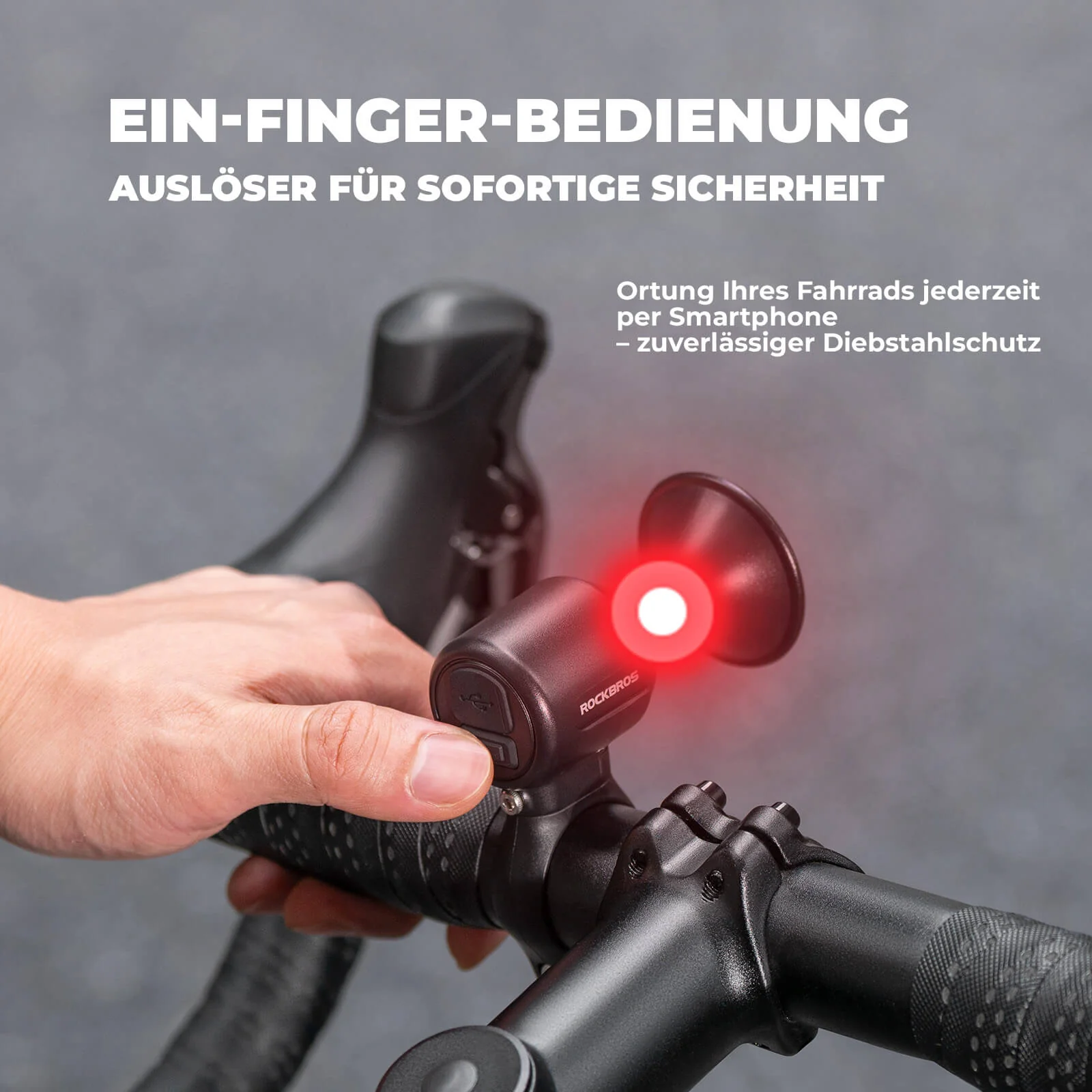 ROCKBROS Fahrradklingel Elektrisch 120dB Ton IPX5  670f3124b70b